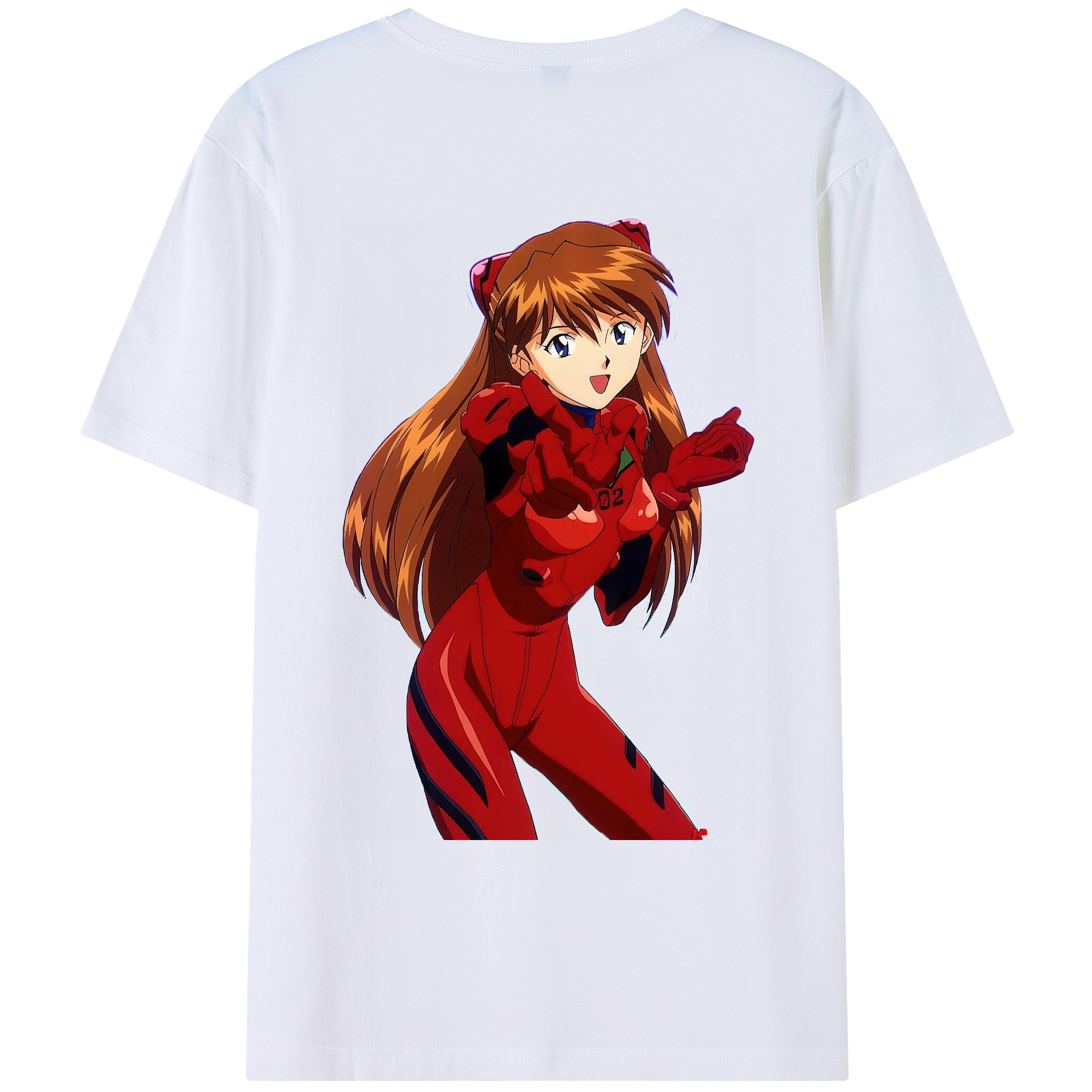 （画像用） EVA 新世紀エヴァンゲリオン 綿100％ メンズ半袖Tシャツ（バックプリント） 通気性