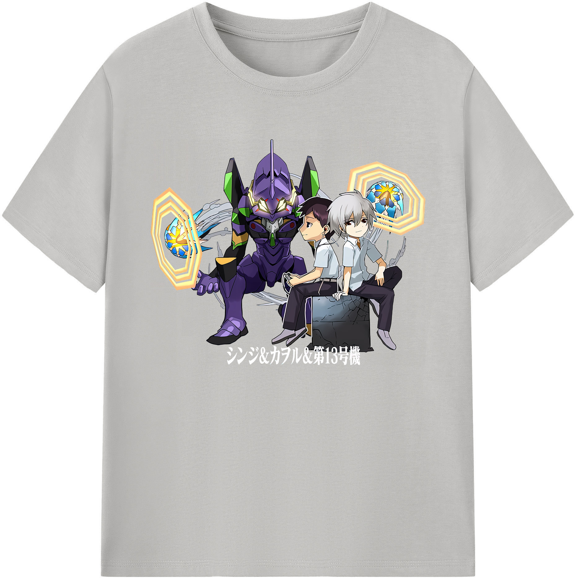 （画像用） EVA 新世紀エヴァンゲリオン 綿100％ メンズ半袖Tシャツ｜肌触りやわらか＆通気性