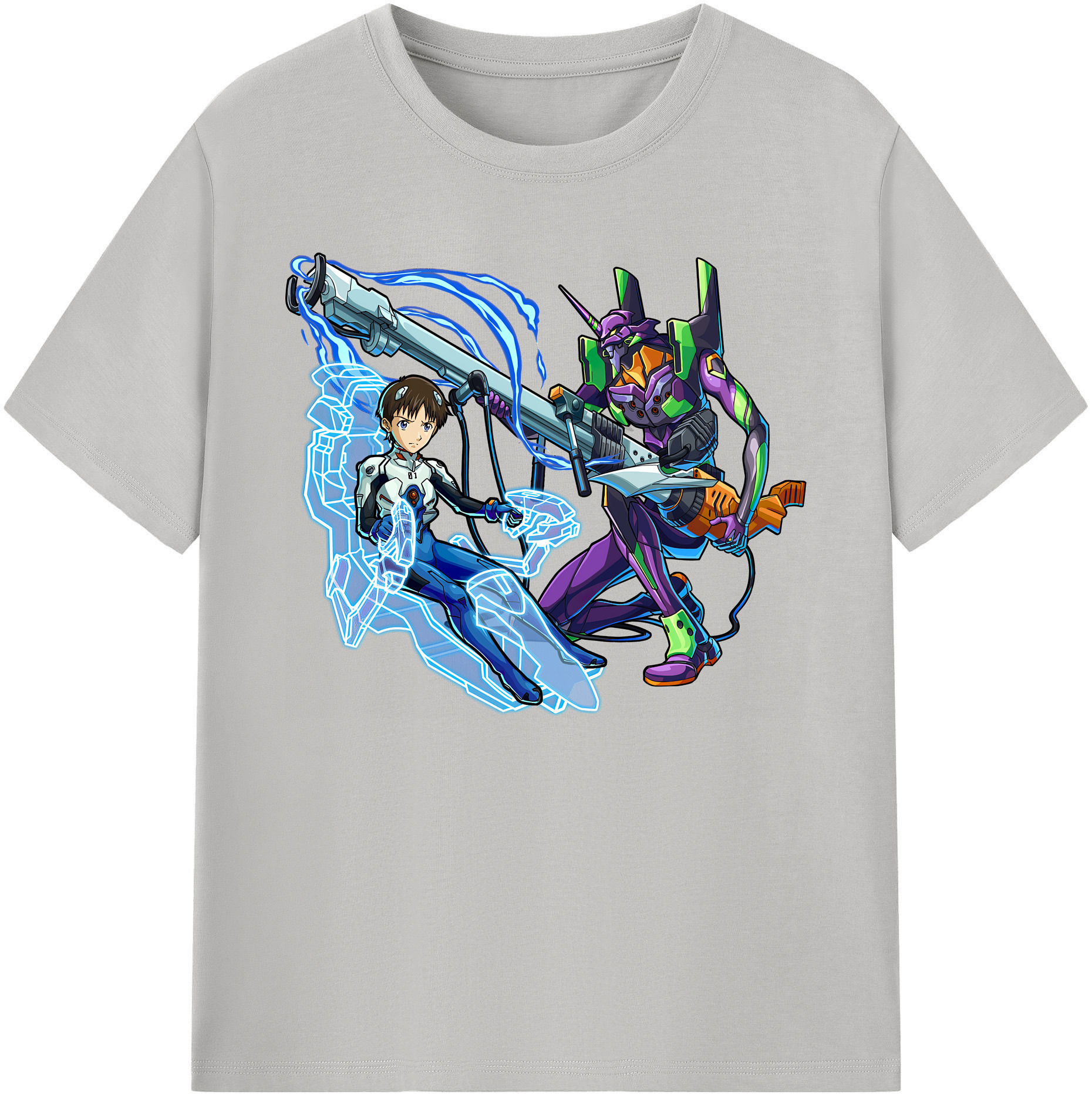（画像用） EVA 新世紀エヴァンゲリオン 綿100％ メンズ半袖Tシャツ｜肌触りやわらか＆通気性