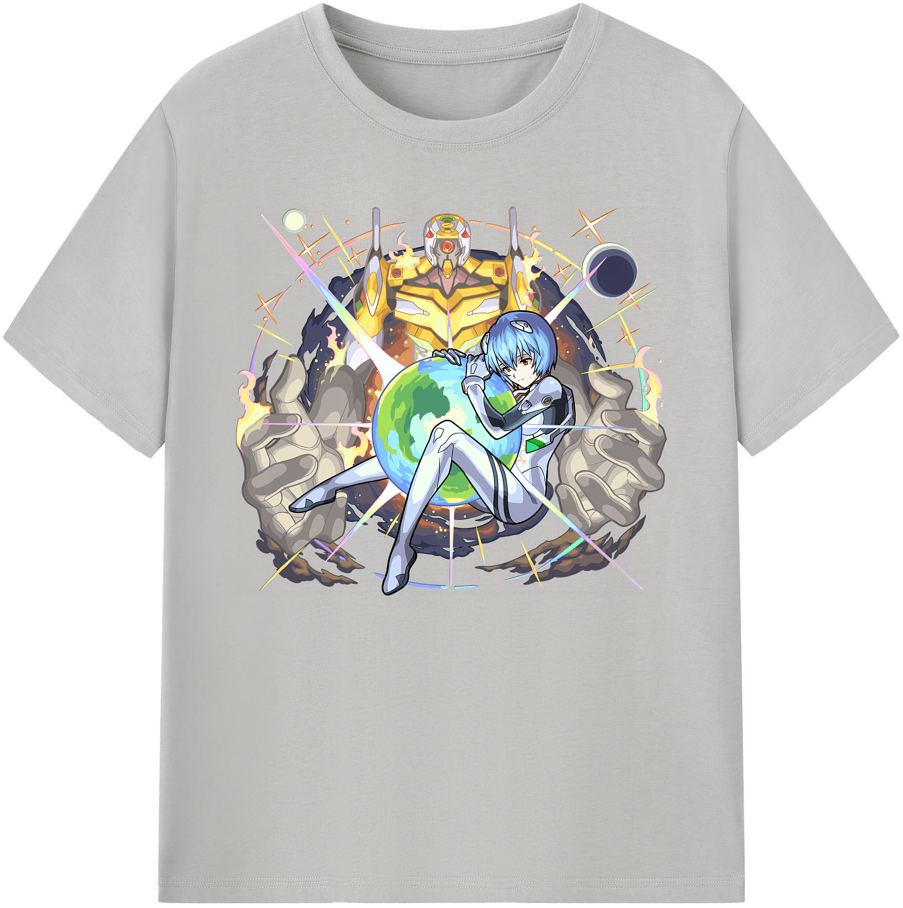 （画像用） EVA 新世紀エヴァンゲリオン 綿100％ メンズ半袖Tシャツ｜肌触りやわらか＆通気性