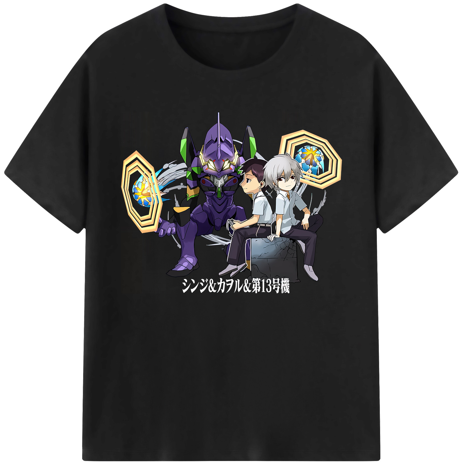 （画像用） EVA 新世紀エヴァンゲリオン 綿100％ メンズ半袖Tシャツ｜肌触りやわらか＆通気性