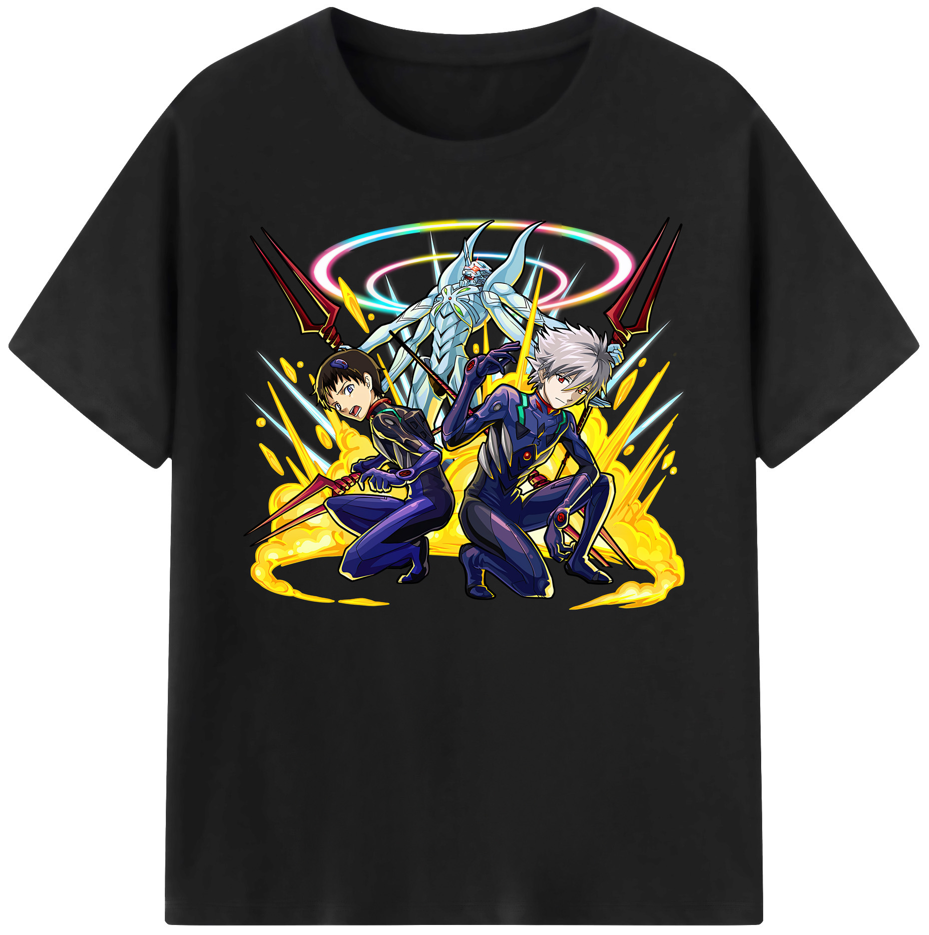 （画像用） EVA 新世紀エヴァンゲリオン 綿100％ メンズ半袖Tシャツ｜肌触りやわらか＆通気性