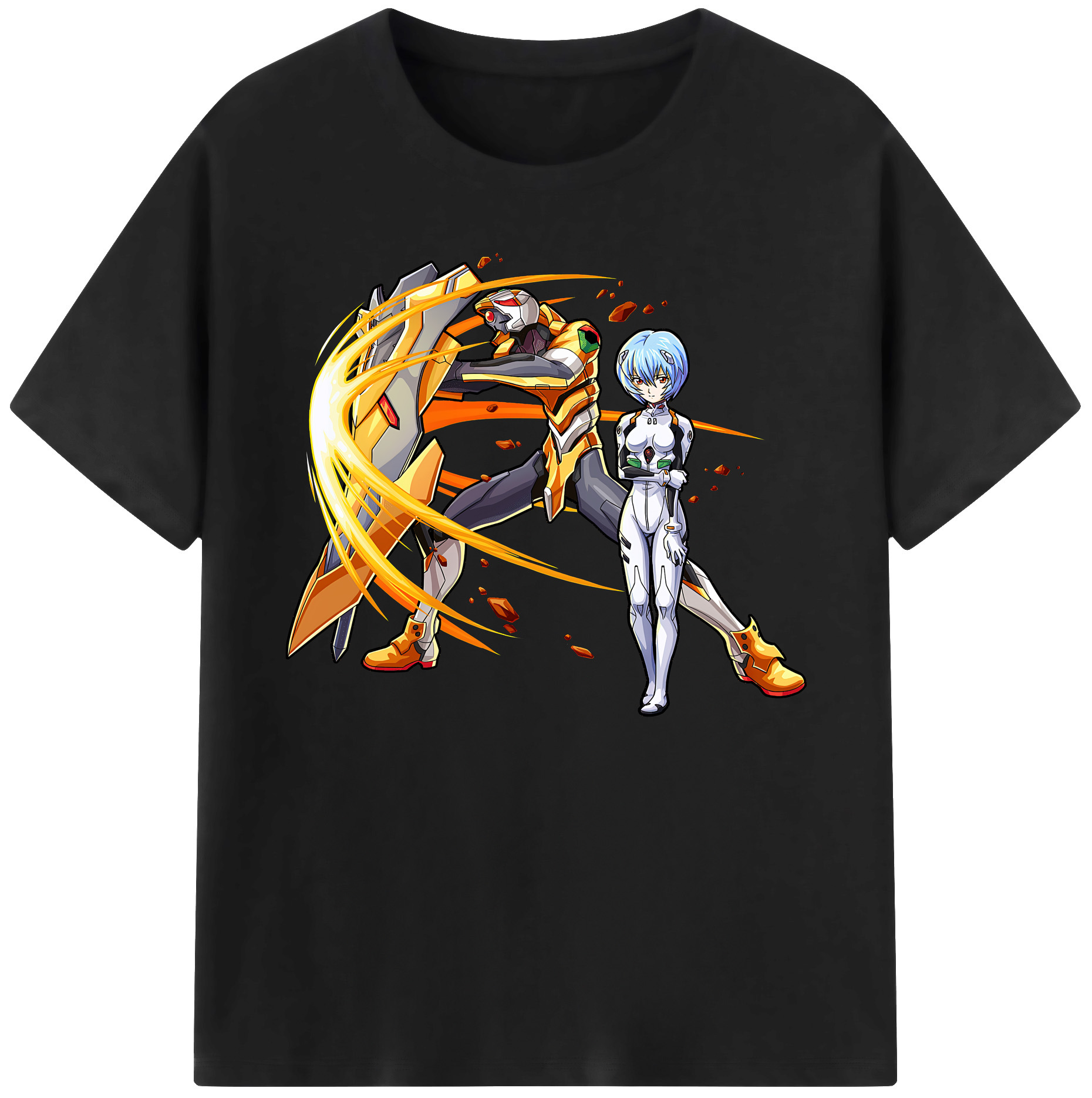 （画像用） EVA 新世紀エヴァンゲリオン 綿100％ メンズ半袖Tシャツ｜肌触りやわらか＆通気性