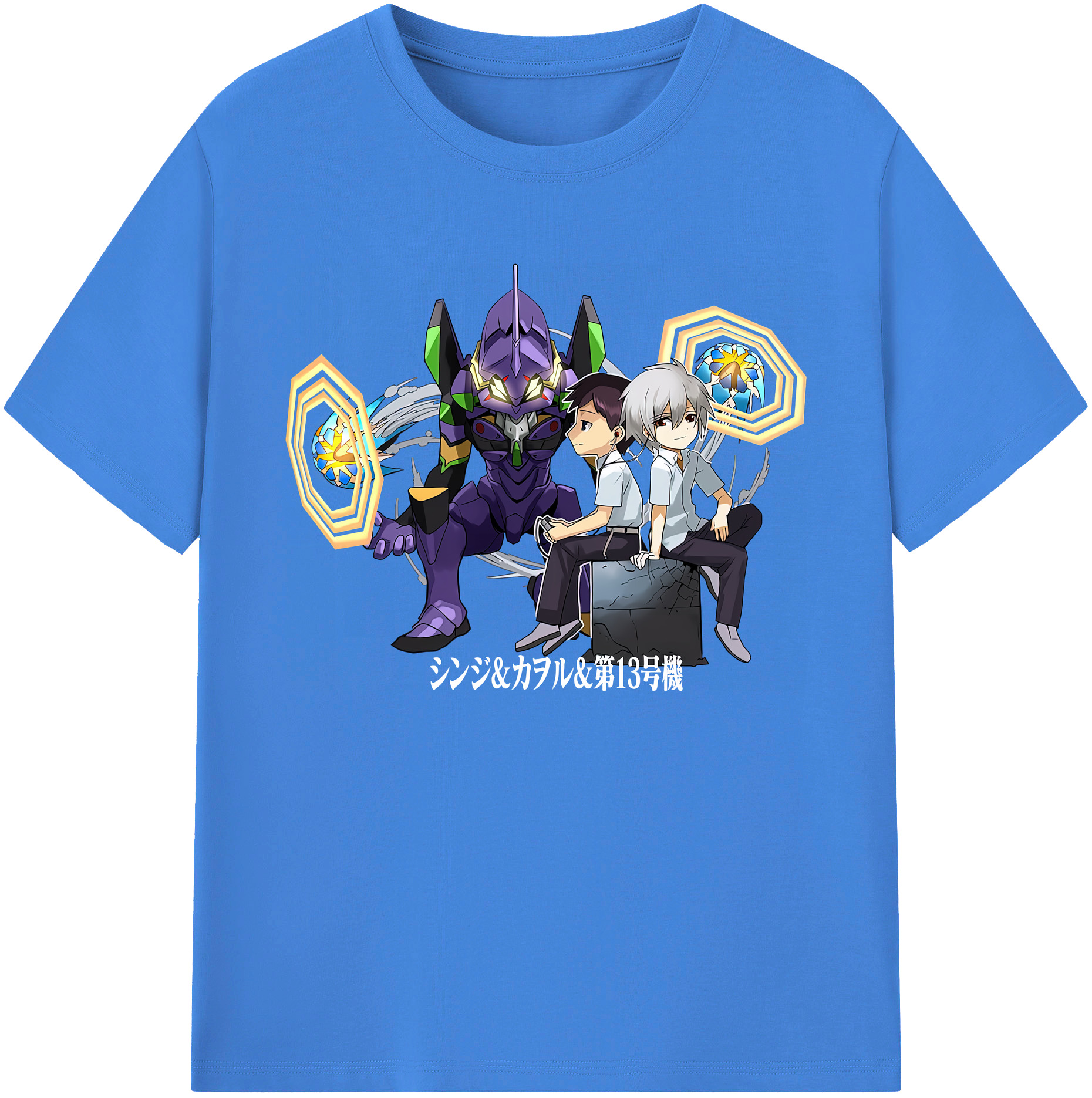 （画像用） EVA 新世紀エヴァンゲリオン 綿100％ メンズ半袖Tシャツ｜肌触りやわらか＆通気性