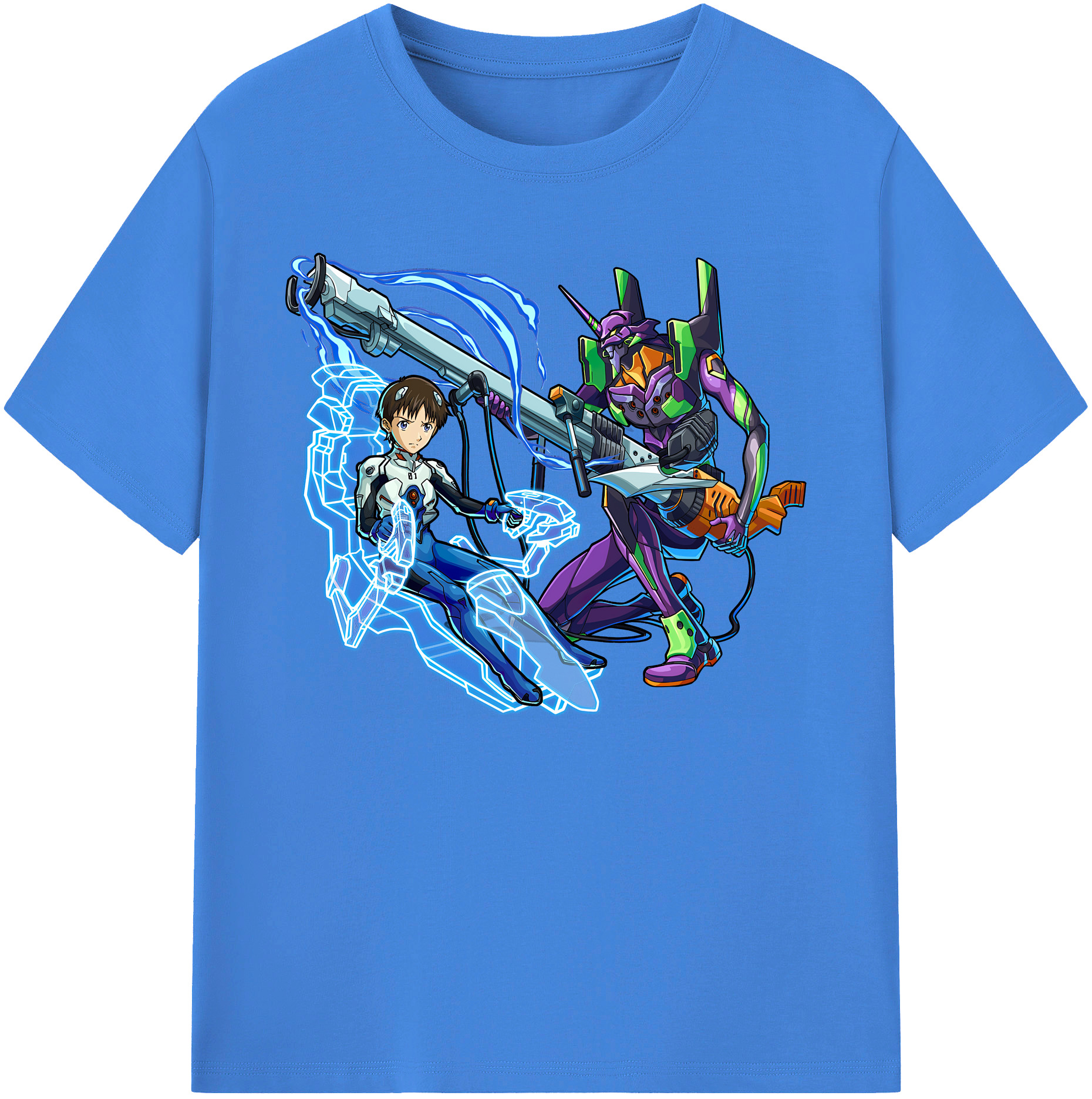 （画像用） EVA 新世紀エヴァンゲリオン 綿100％ メンズ半袖Tシャツ｜肌触りやわらか＆通気性