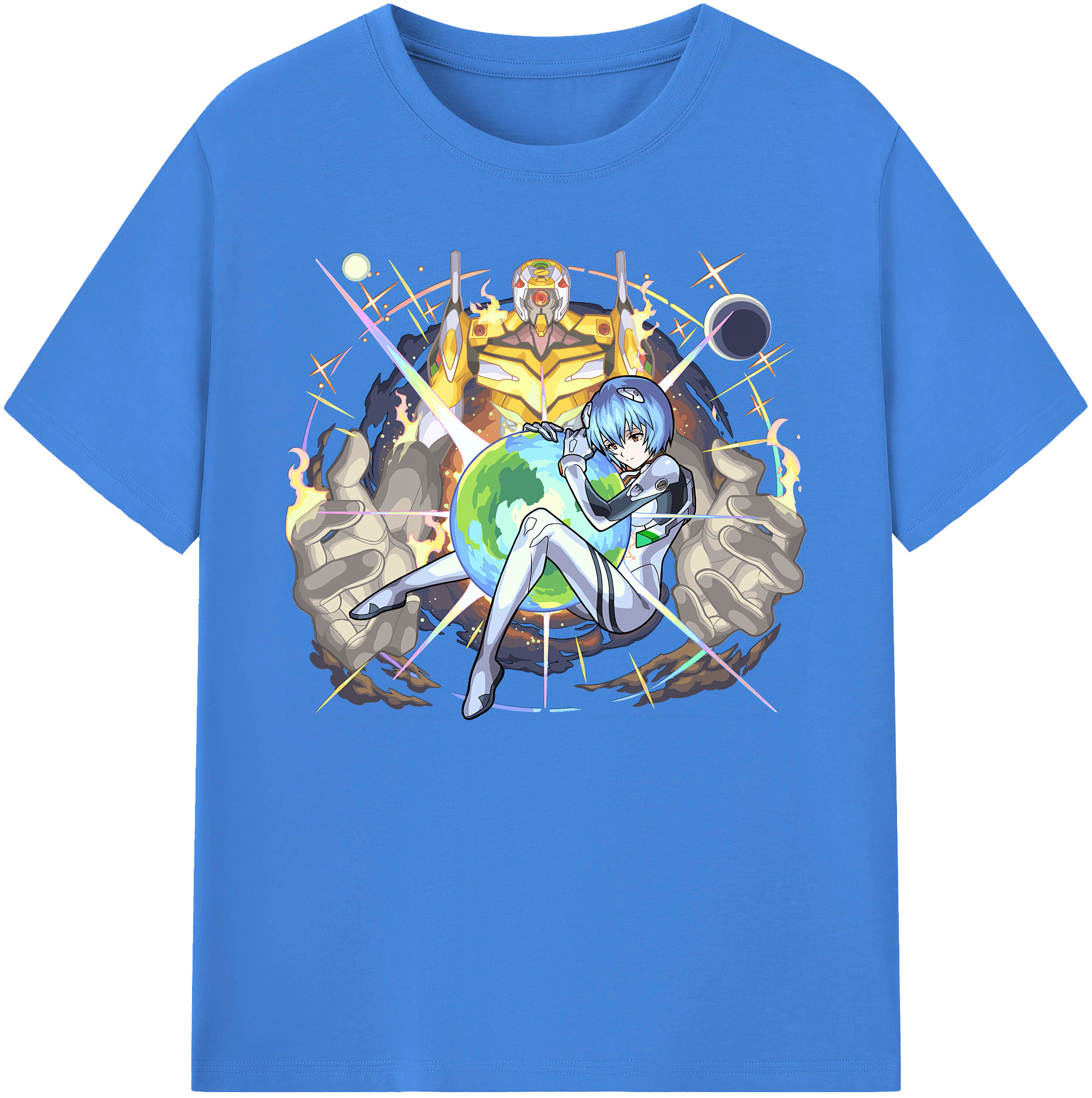 （画像用） EVA 新世紀エヴァンゲリオン 綿100％ メンズ半袖Tシャツ｜肌触りやわらか＆通気性