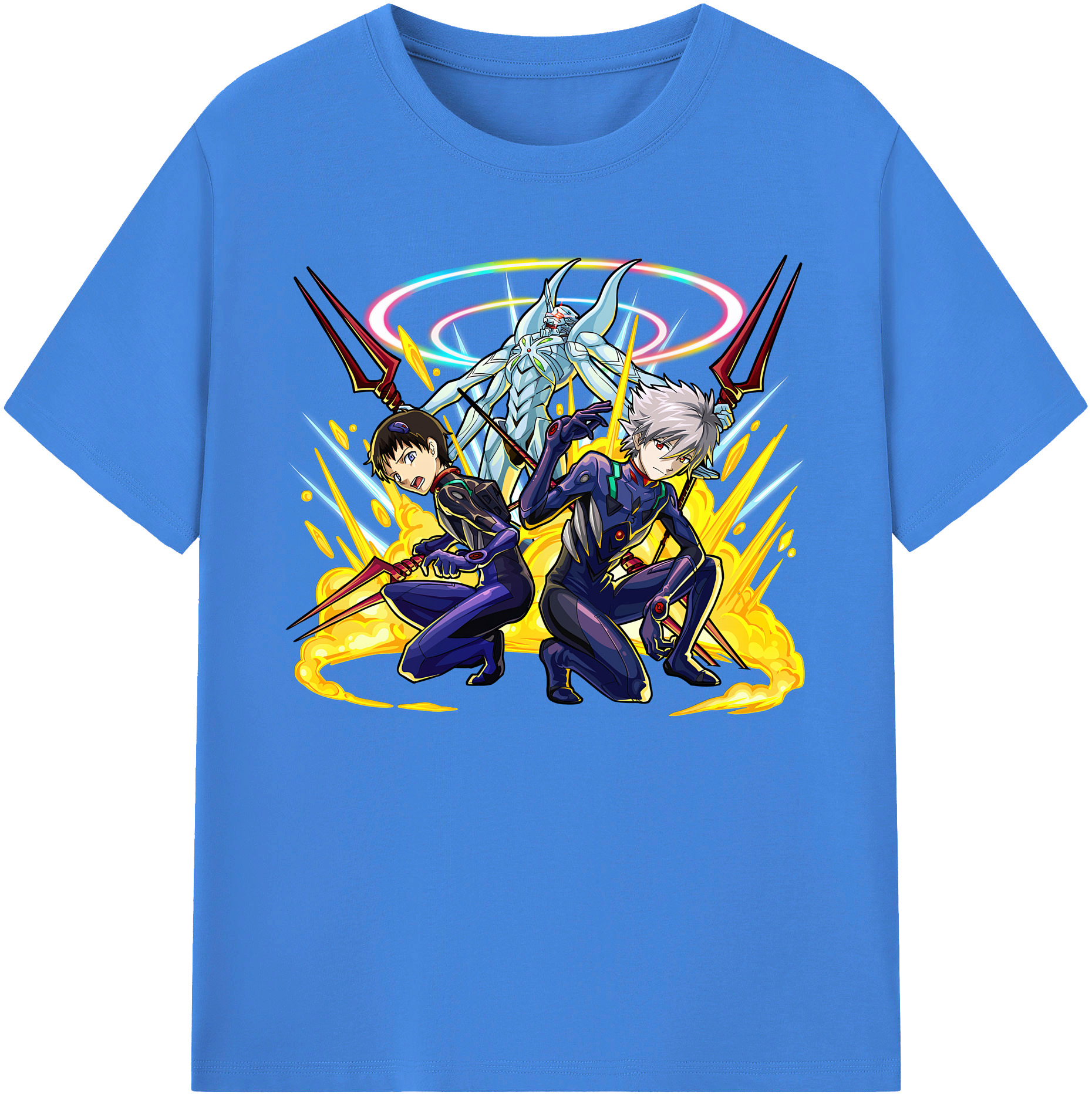 （画像用） EVA 新世紀エヴァンゲリオン 綿100％ メンズ半袖Tシャツ｜肌触りやわらか＆通気性