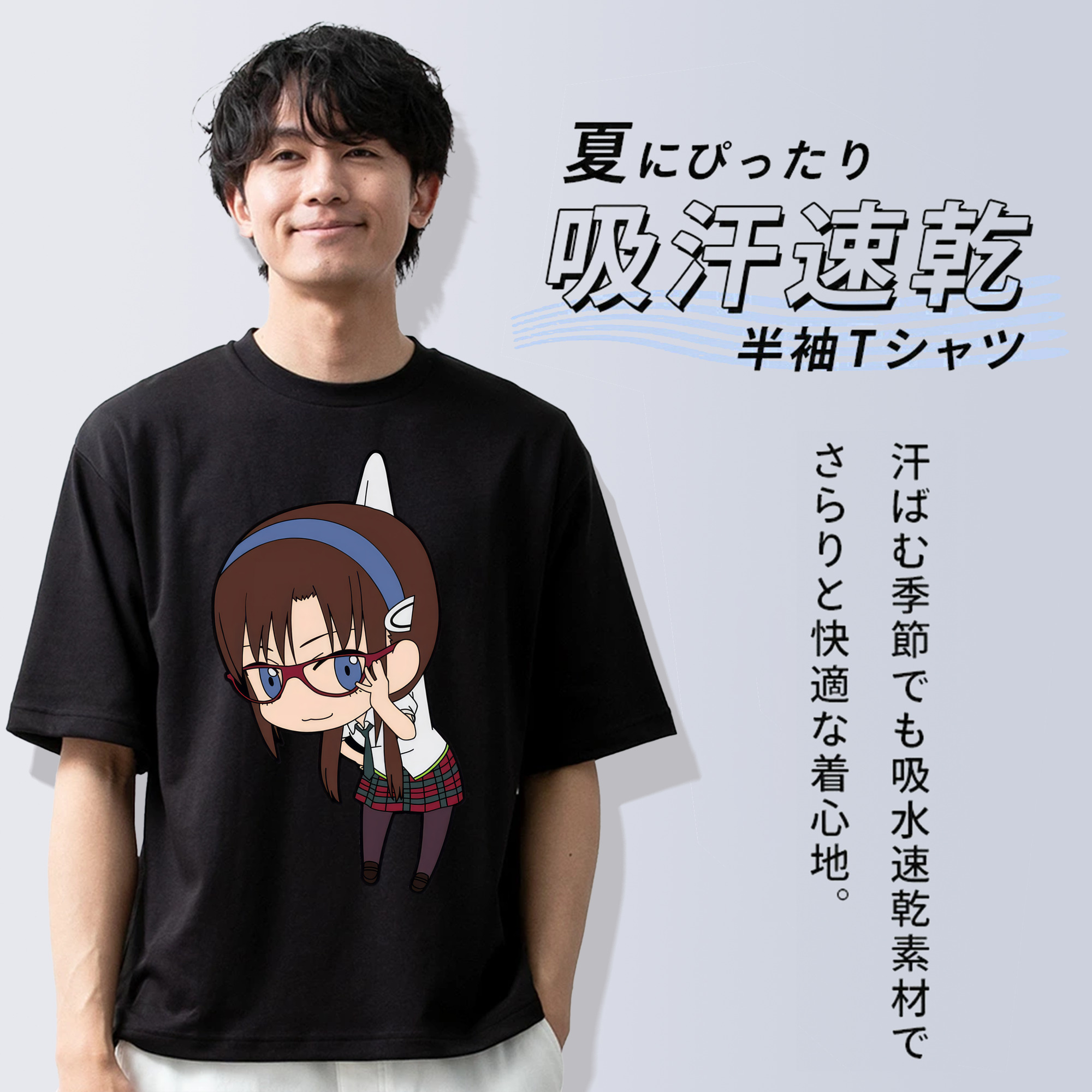 EVA 新世紀エヴァンゲリオン 綿100％ メンズ半袖Tシャツ｜肌触りやわらか＆通気性