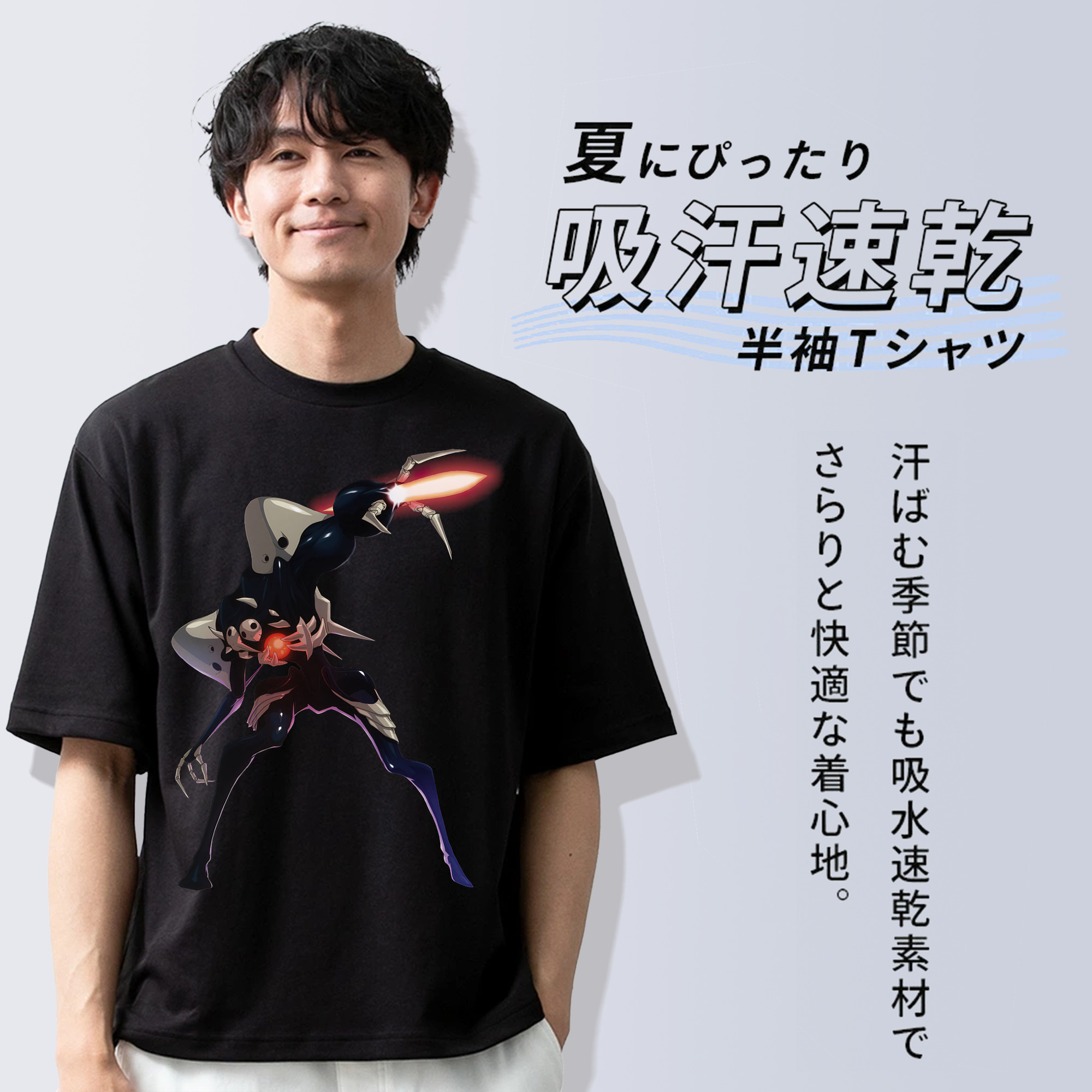 EVA 新世紀エヴァンゲリオン 綿100％ メンズ半袖Tシャツ｜肌触りやわらか＆通気性