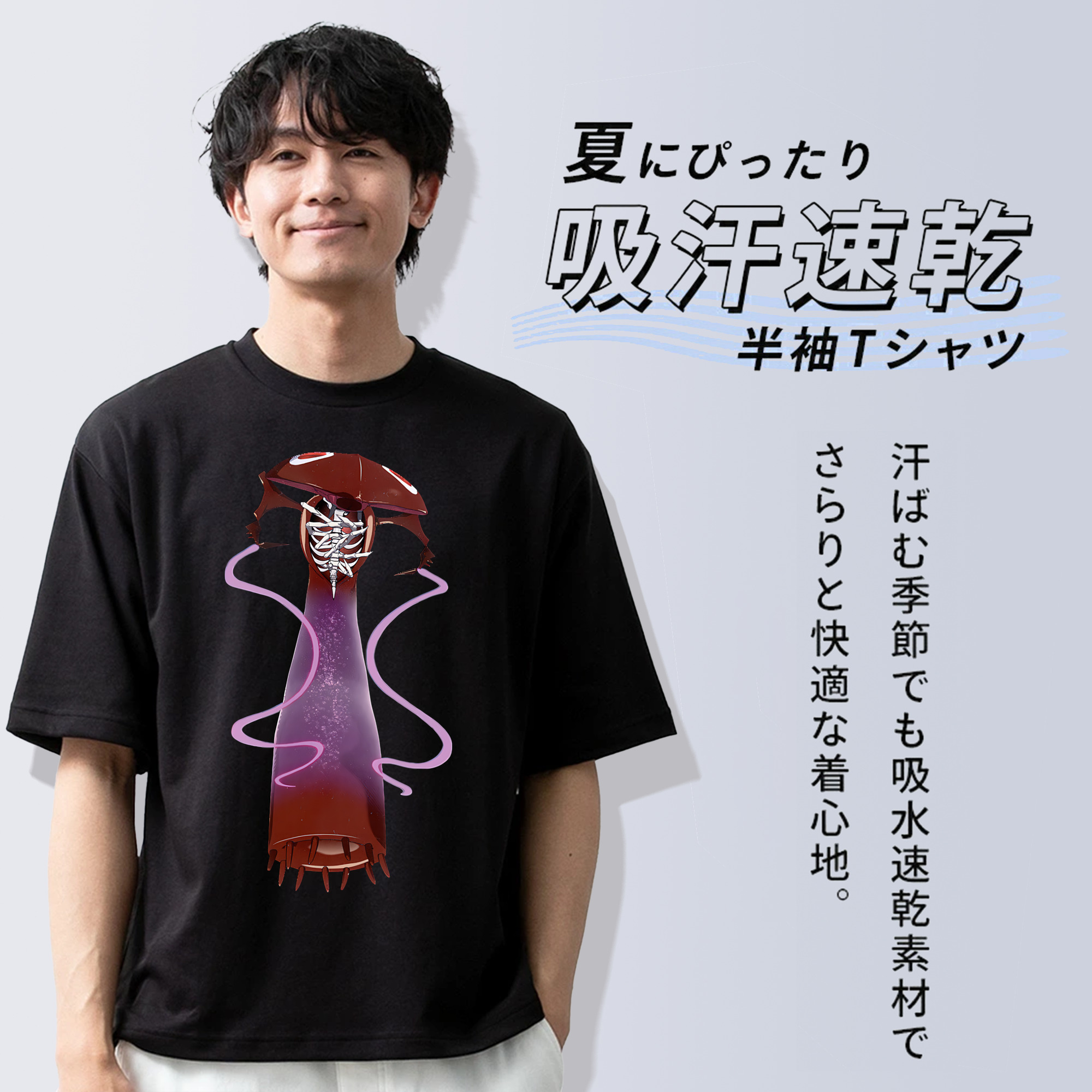 EVA 新世紀エヴァンゲリオン 綿100％ メンズ半袖Tシャツ｜肌触りやわらか＆通気性