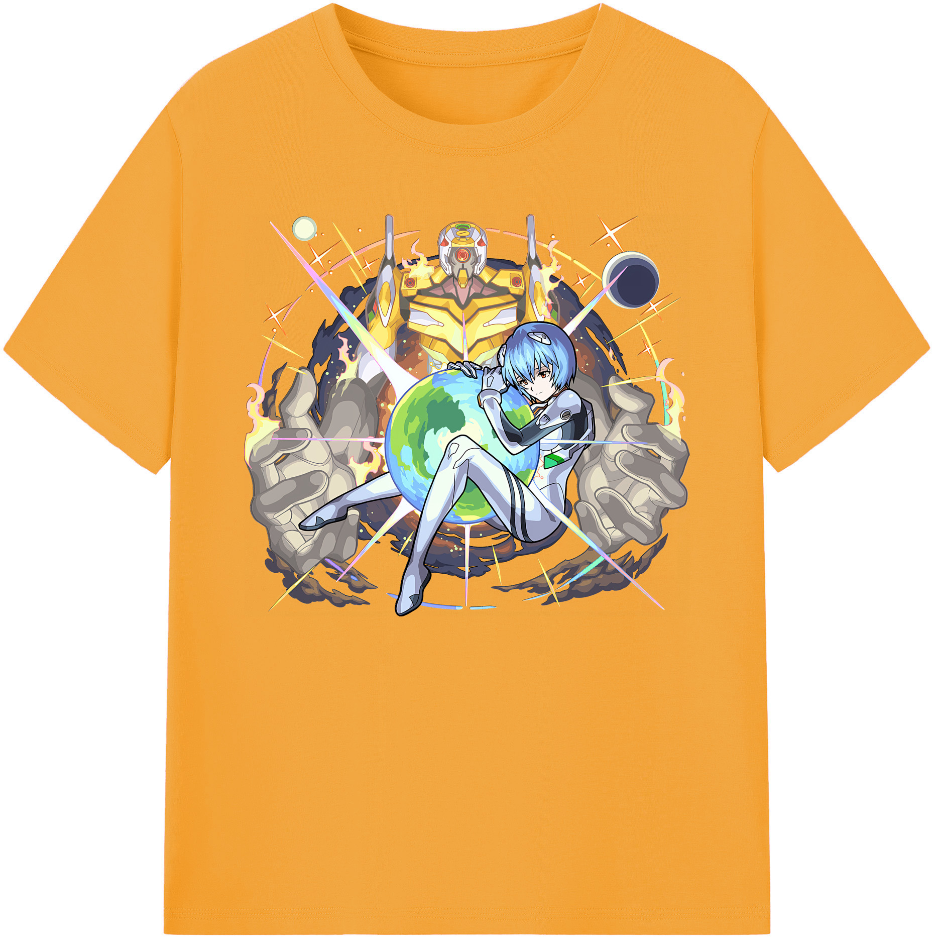 （画像用） EVA 新世紀エヴァンゲリオン 綿100％ メンズ半袖Tシャツ｜肌触りやわらか＆通気性