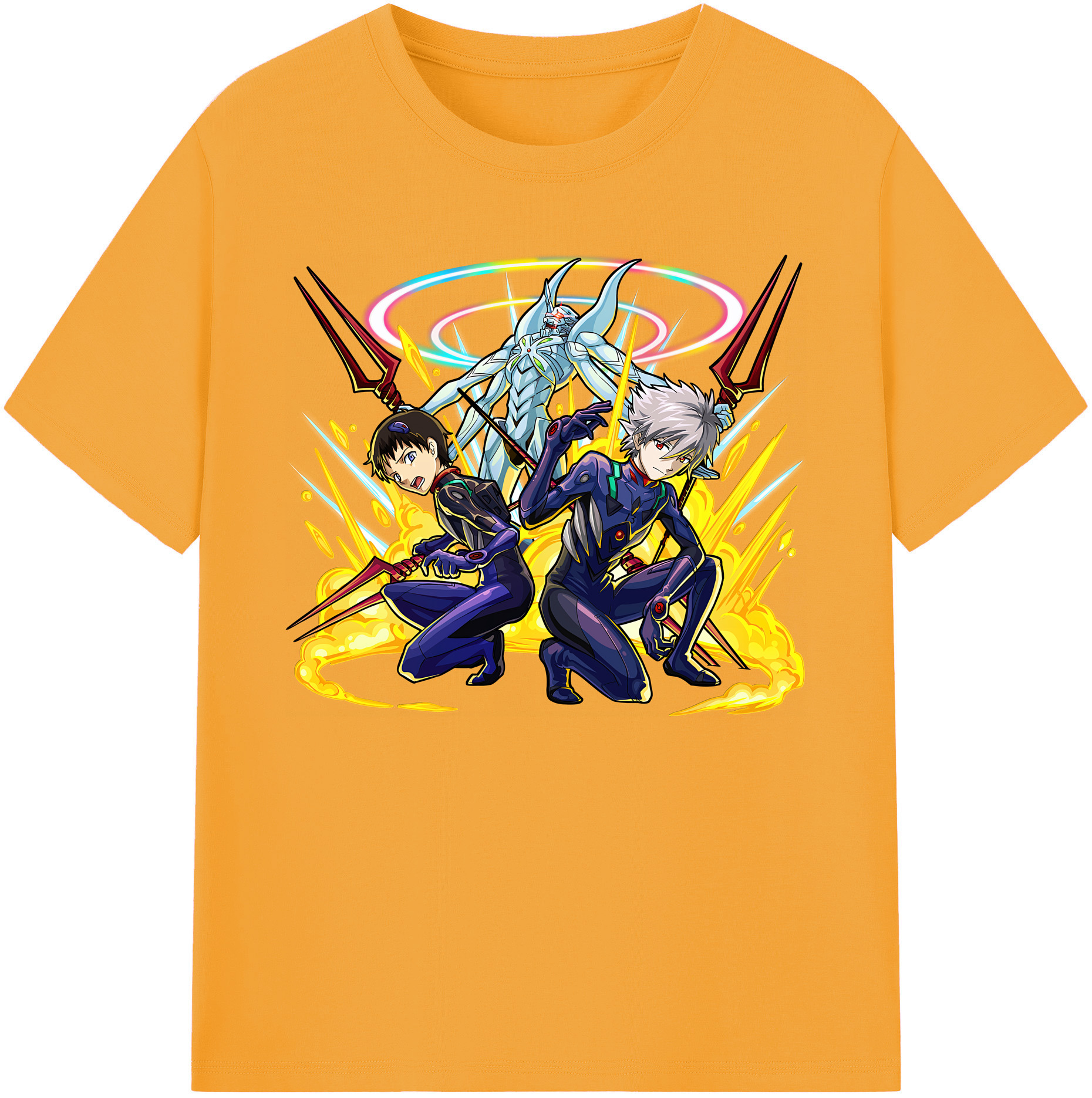 （画像用） EVA 新世紀エヴァンゲリオン 綿100％ メンズ半袖Tシャツ｜肌触りやわらか＆通気性