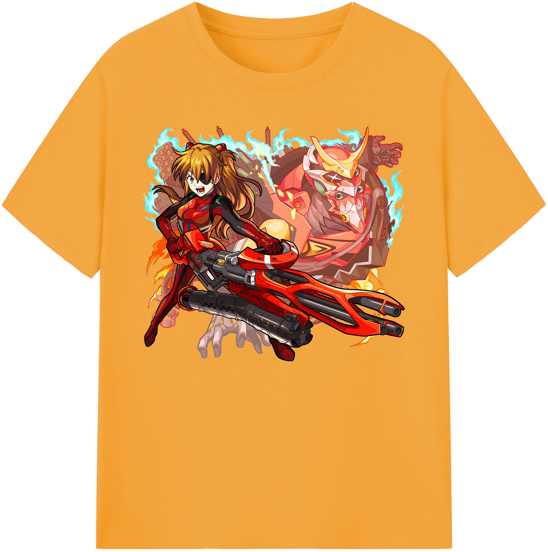 （画像用） EVA 新世紀エヴァンゲリオン 綿100％ メンズ半袖Tシャツ｜肌触りやわらか＆通気性
