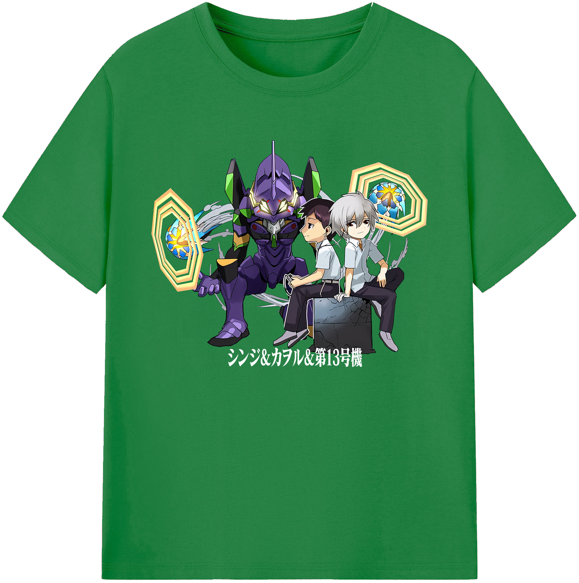 （画像用） EVA 新世紀エヴァンゲリオン 綿100％ メンズ半袖Tシャツ｜肌触りやわらか＆通気性