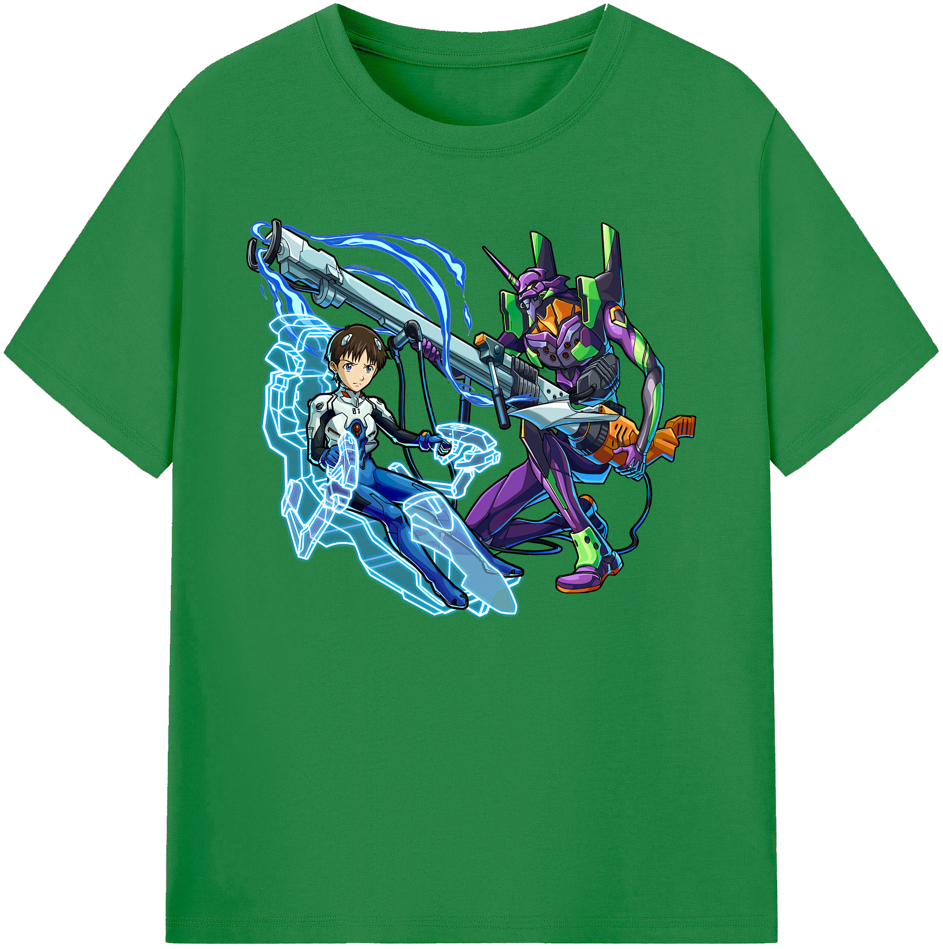 （画像用） EVA 新世紀エヴァンゲリオン 綿100％ メンズ半袖Tシャツ｜肌触りやわらか＆通気性