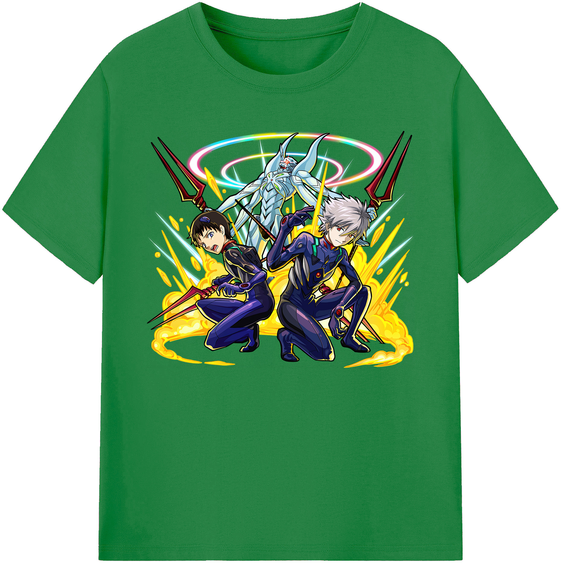 （画像用） EVA 新世紀エヴァンゲリオン 綿100％ メンズ半袖Tシャツ｜肌触りやわらか＆通気性