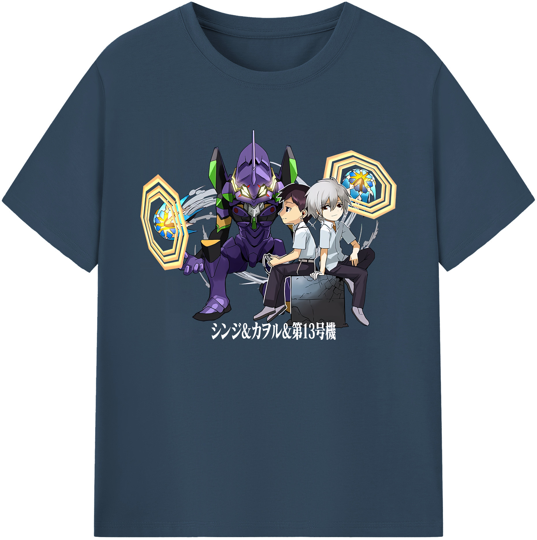 （画像用） EVA 新世紀エヴァンゲリオン 綿100％ メンズ半袖Tシャツ｜肌触りやわらか＆通気性