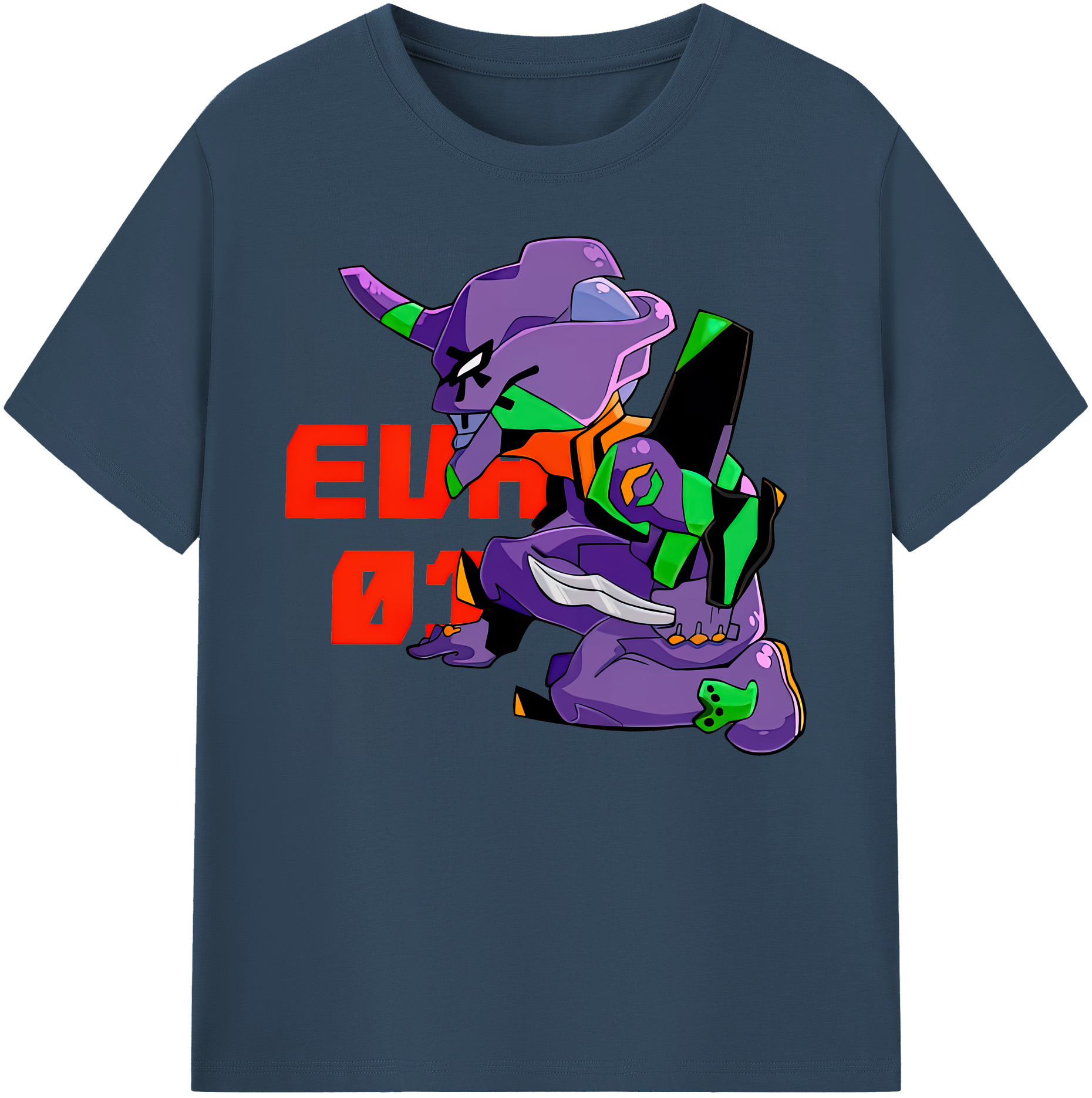 （画像用） EVA 新世紀エヴァンゲリオン 綿100％ メンズ半袖Tシャツ｜肌触りやわらか＆通気性