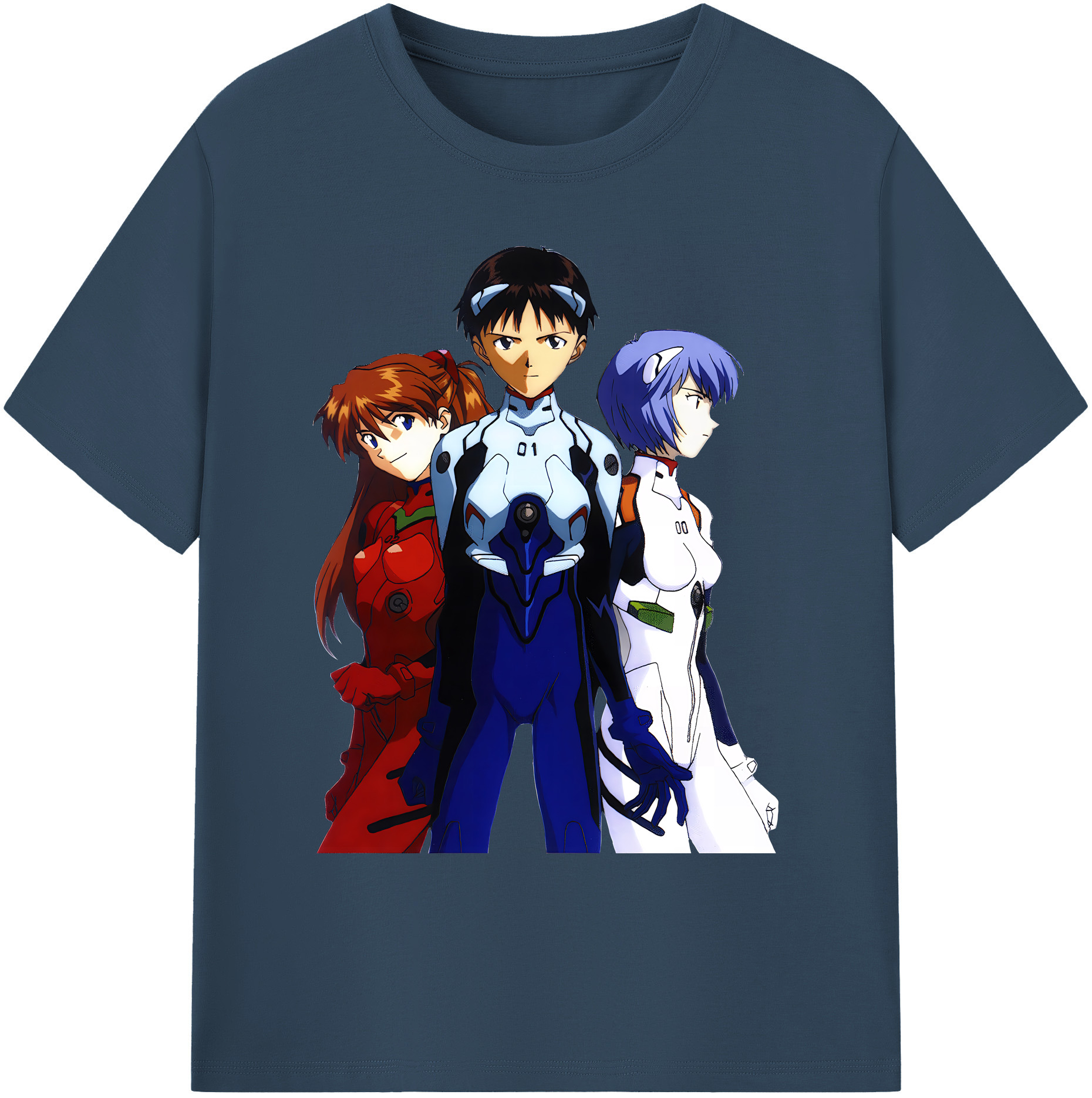 （画像用） EVA 新世紀エヴァンゲリオン 綿100％ メンズ半袖Tシャツ｜肌触りやわらか＆通気性