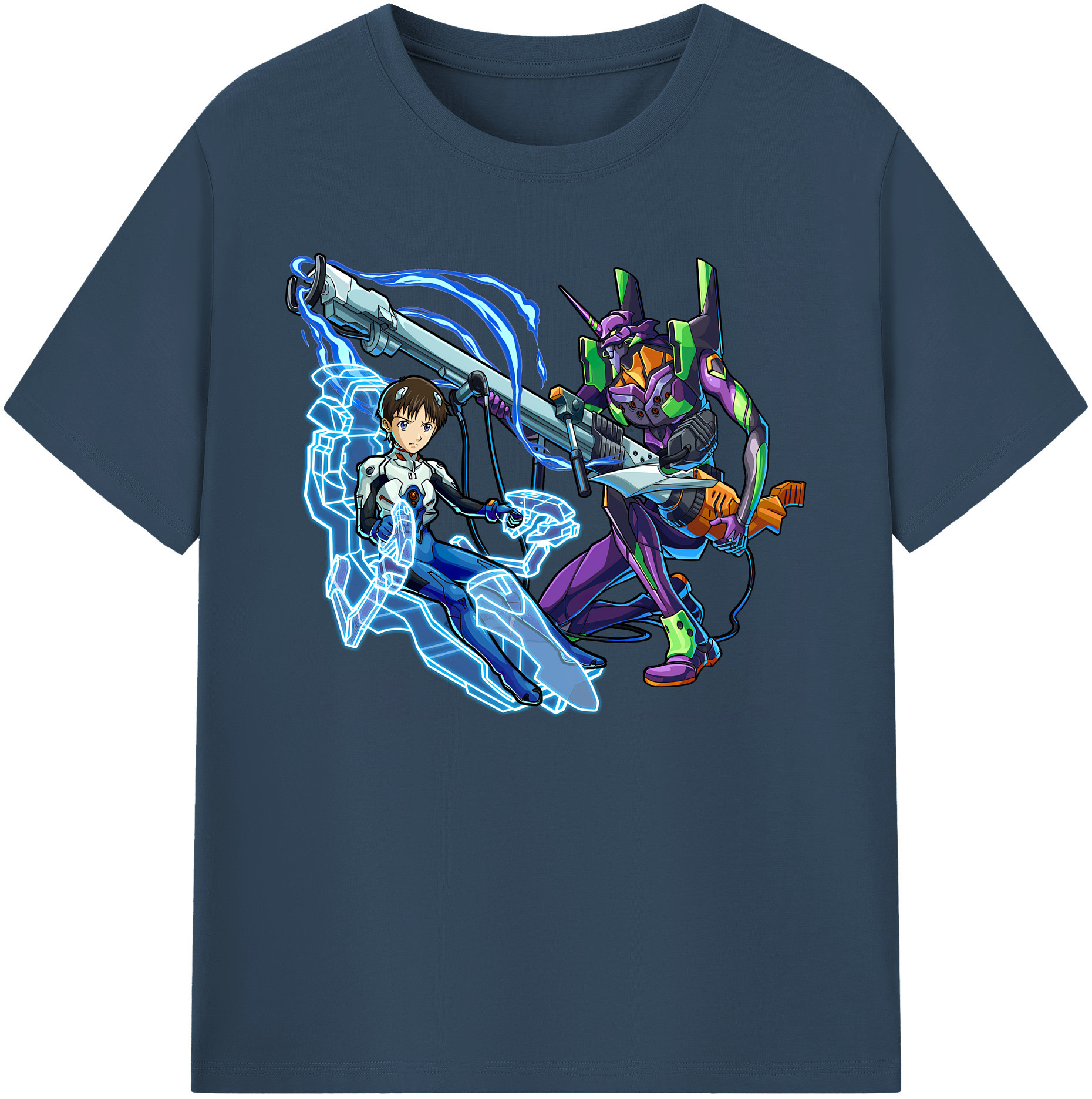 （画像用） EVA 新世紀エヴァンゲリオン 綿100％ メンズ半袖Tシャツ｜肌触りやわらか＆通気性