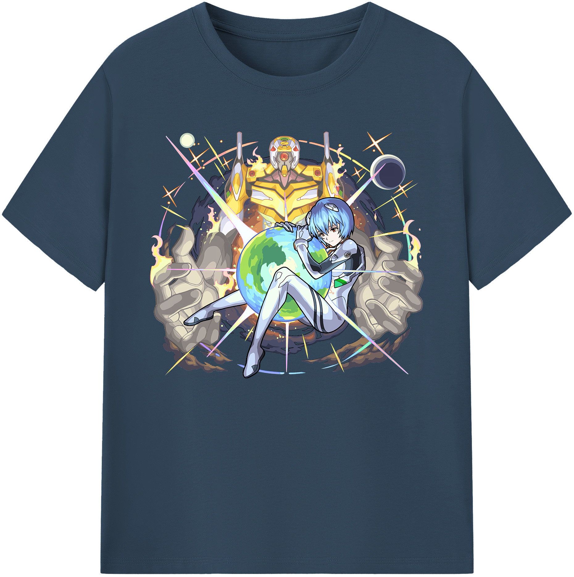 （画像用） EVA 新世紀エヴァンゲリオン 綿100％ メンズ半袖Tシャツ｜肌触りやわらか＆通気性