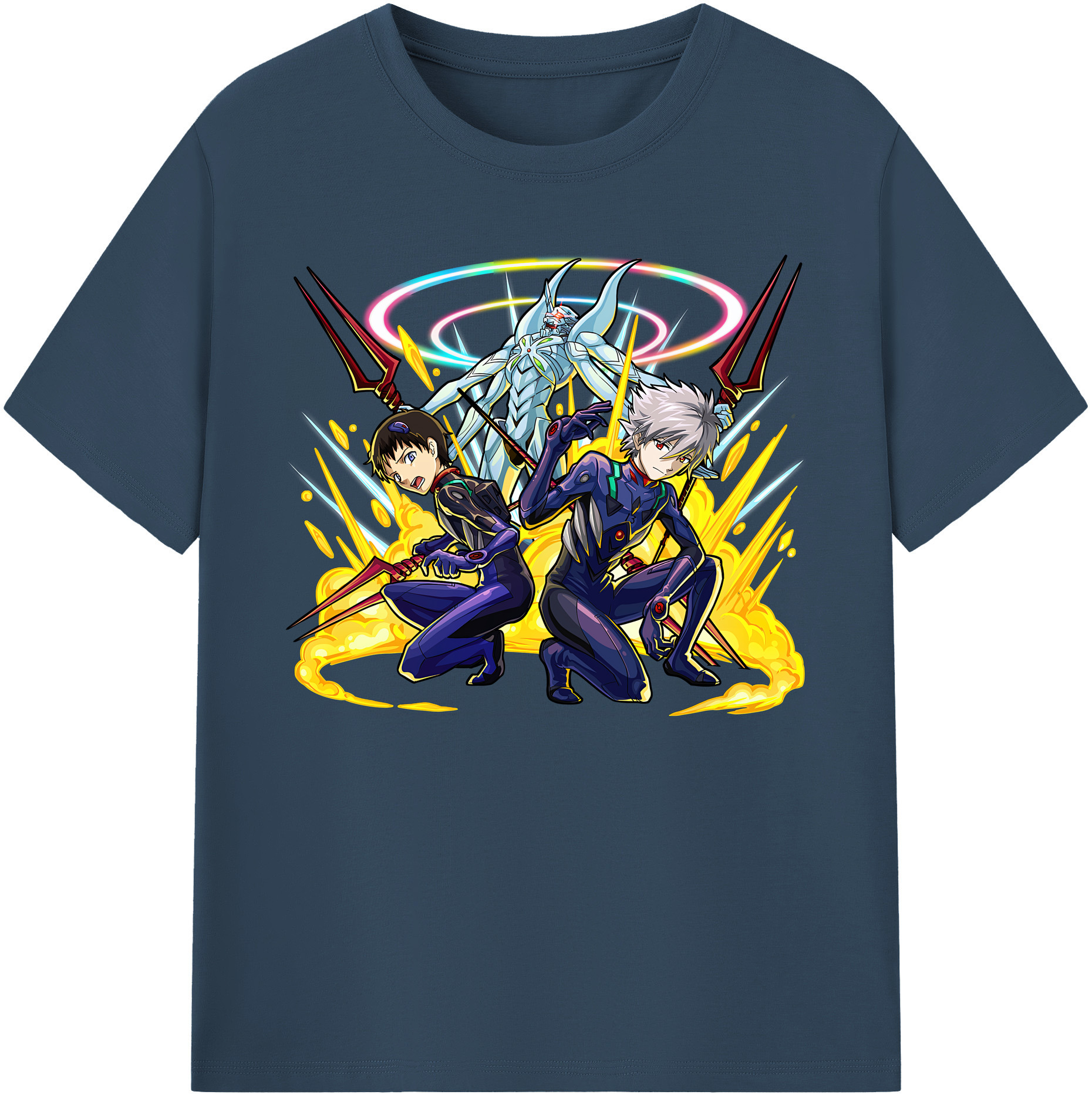 （画像用） EVA 新世紀エヴァンゲリオン 綿100％ メンズ半袖Tシャツ｜肌触りやわらか＆通気性