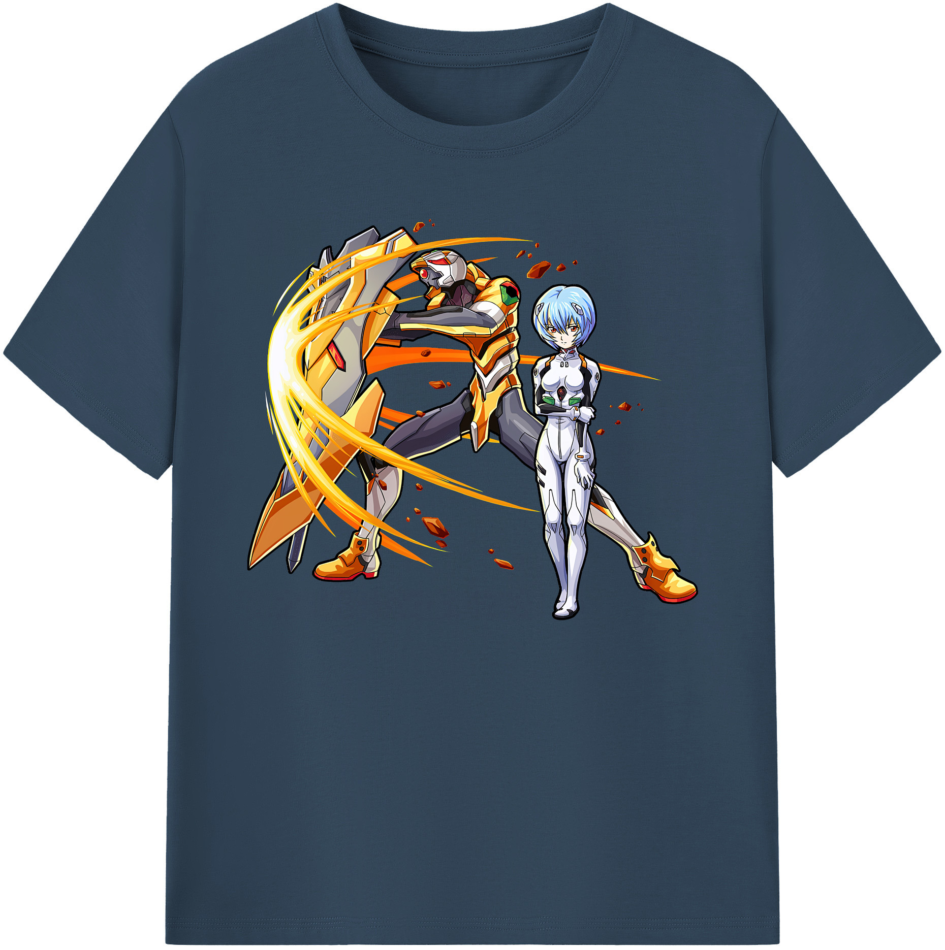 （画像用） EVA 新世紀エヴァンゲリオン 綿100％ メンズ半袖Tシャツ｜肌触りやわらか＆通気性