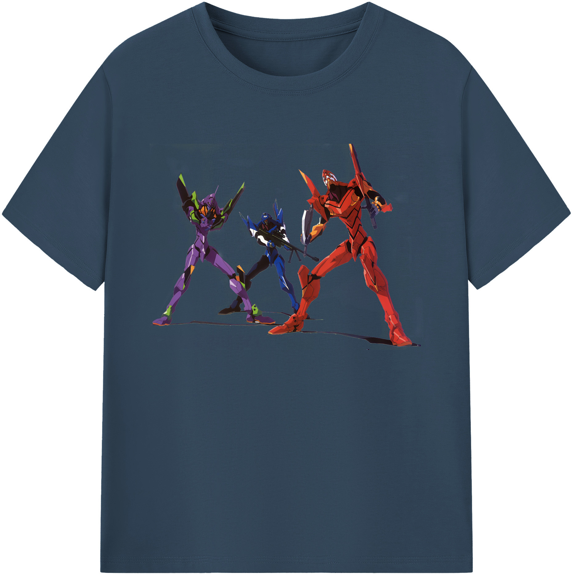 （画像用） EVA 新世紀エヴァンゲリオン 綿100％ メンズ半袖Tシャツ｜肌触りやわらか＆通気性