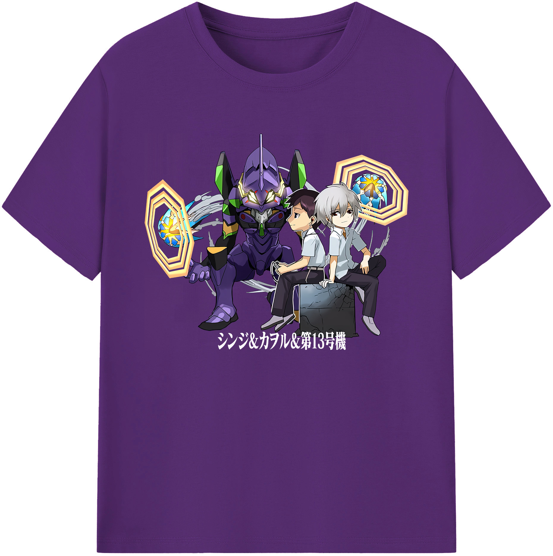 （画像用） EVA 新世紀エヴァンゲリオン 綿100％ メンズ半袖Tシャツ｜肌触りやわらか＆通気性