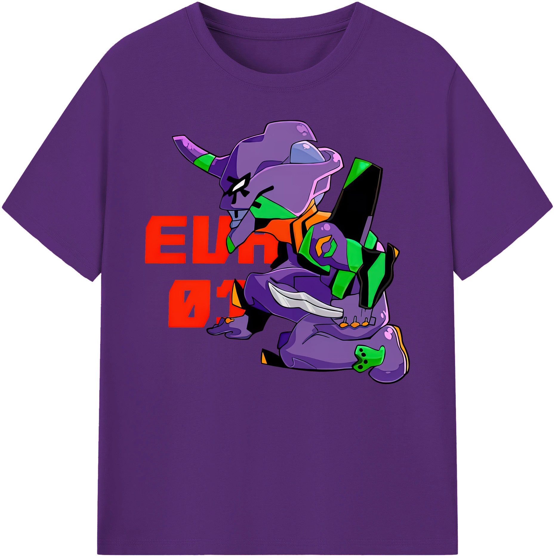 （画像用） EVA 新世紀エヴァンゲリオン 綿100％ メンズ半袖Tシャツ｜肌触りやわらか＆通気性