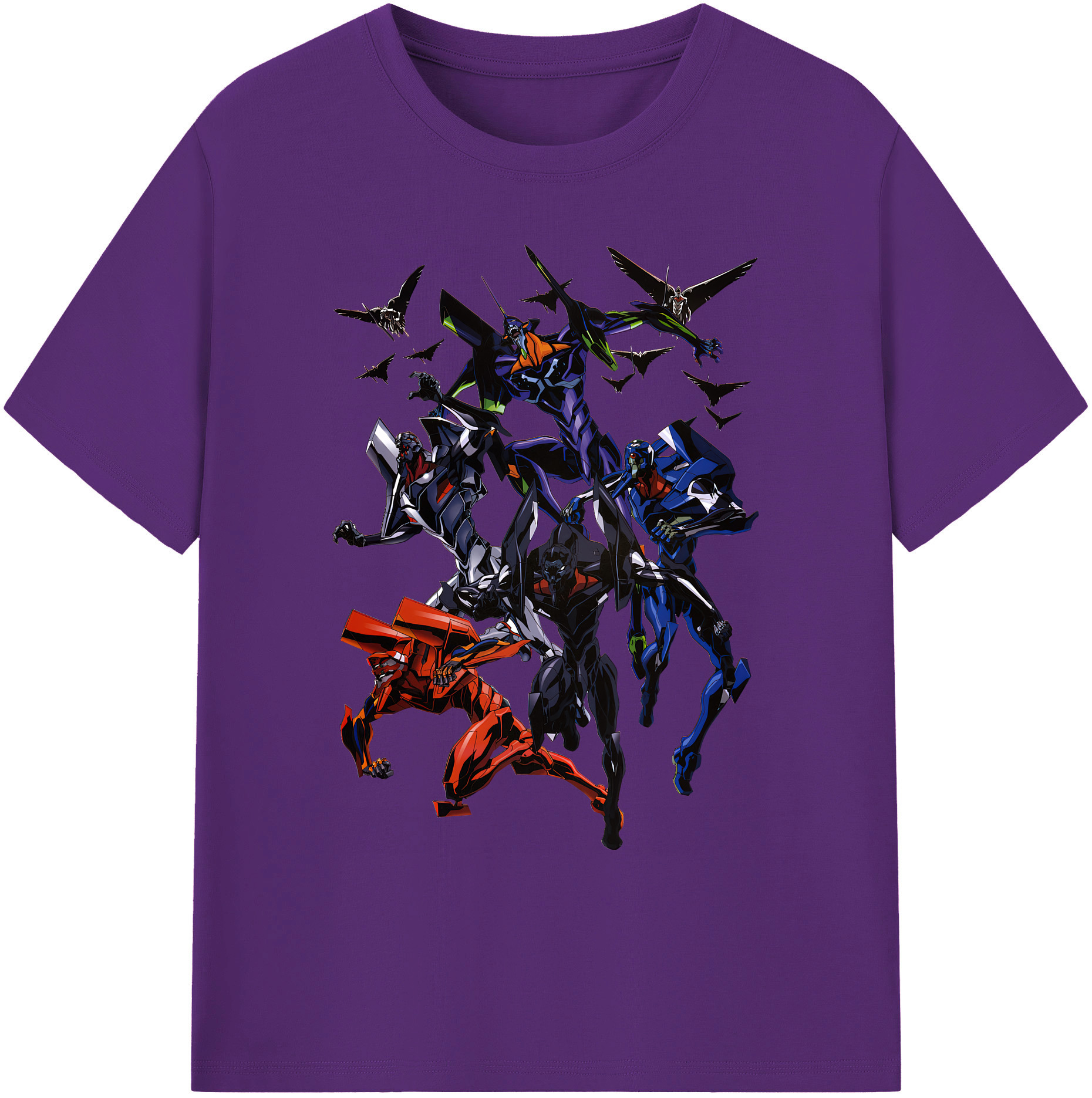 （画像用） EVA 新世紀エヴァンゲリオン 綿100％ メンズ半袖Tシャツ｜肌触りやわらか＆通気性