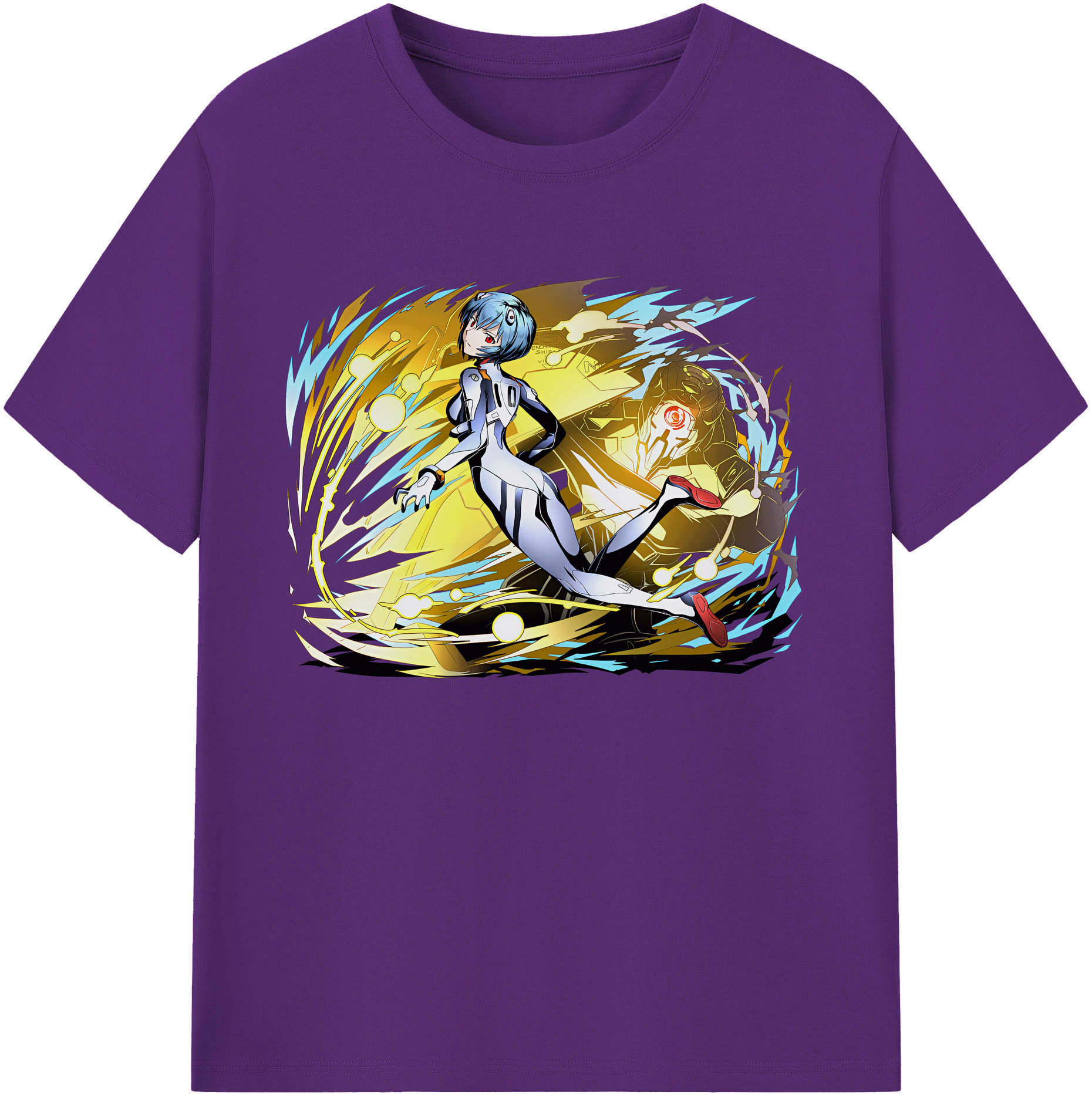 （画像用） EVA 新世紀エヴァンゲリオン 綿100％ メンズ半袖Tシャツ｜肌触りやわらか＆通気性