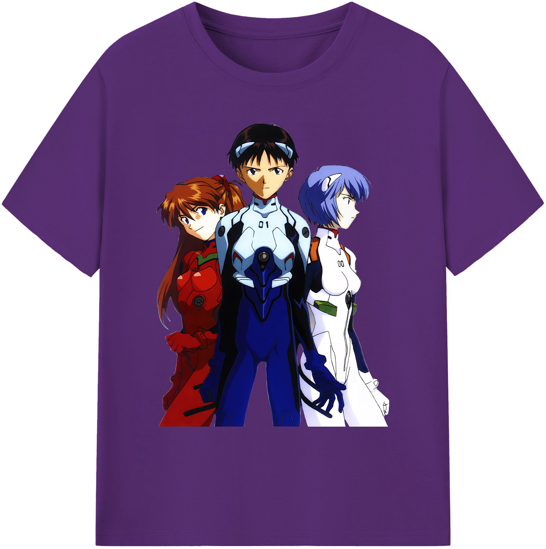 （画像用） EVA 新世紀エヴァンゲリオン 綿100％ メンズ半袖Tシャツ｜肌触りやわらか＆通気性