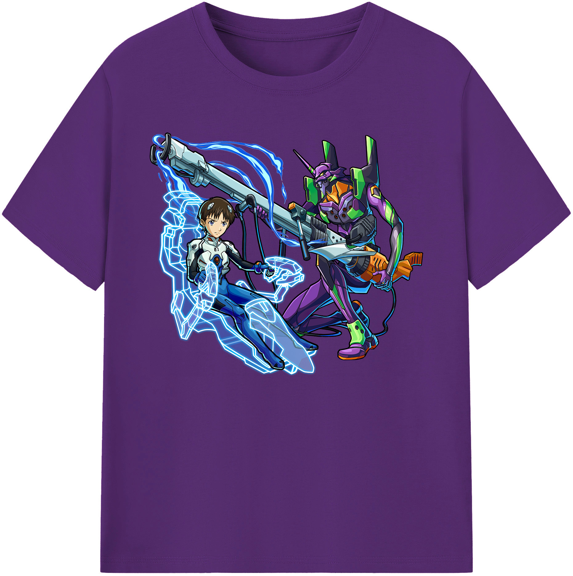（画像用） EVA 新世紀エヴァンゲリオン 綿100％ メンズ半袖Tシャツ｜肌触りやわらか＆通気性