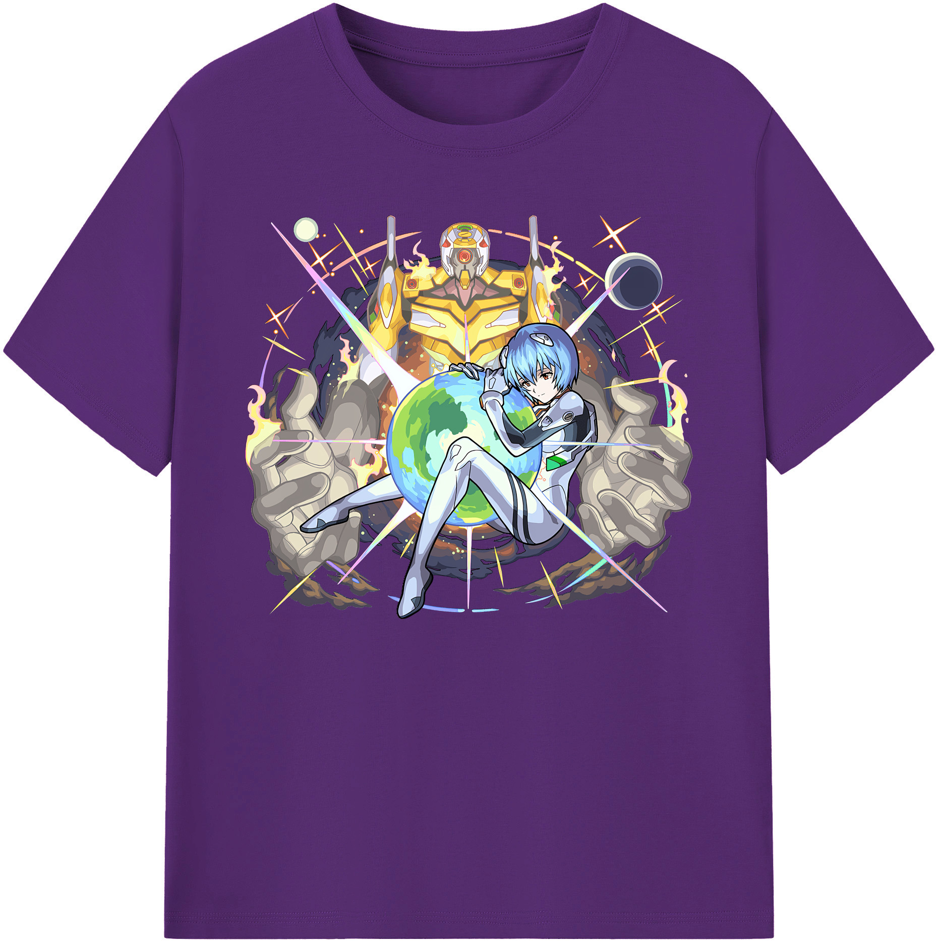 （画像用） EVA 新世紀エヴァンゲリオン 綿100％ メンズ半袖Tシャツ｜肌触りやわらか＆通気性