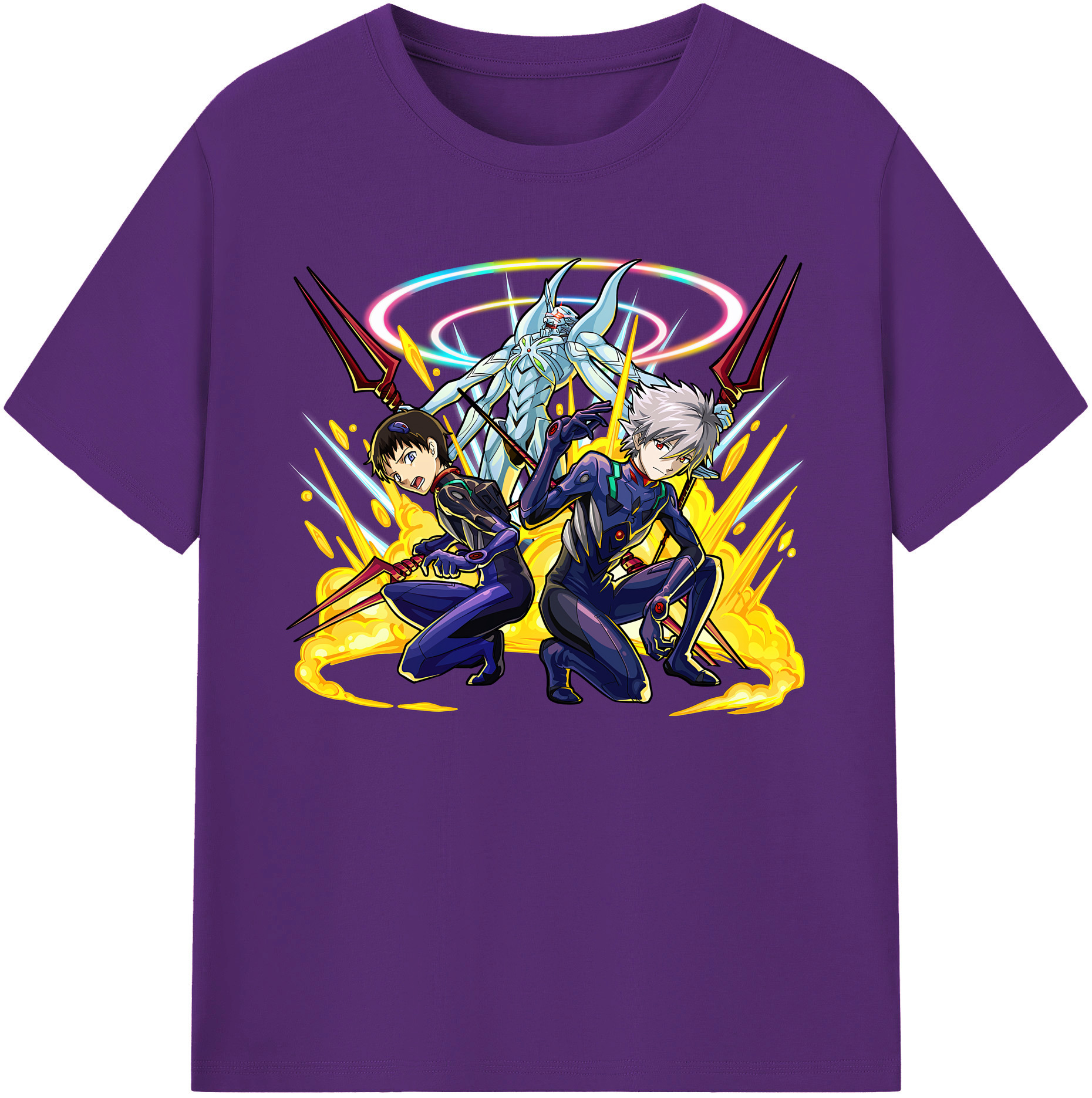 （画像用） EVA 新世紀エヴァンゲリオン 綿100％ メンズ半袖Tシャツ｜肌触りやわらか＆通気性