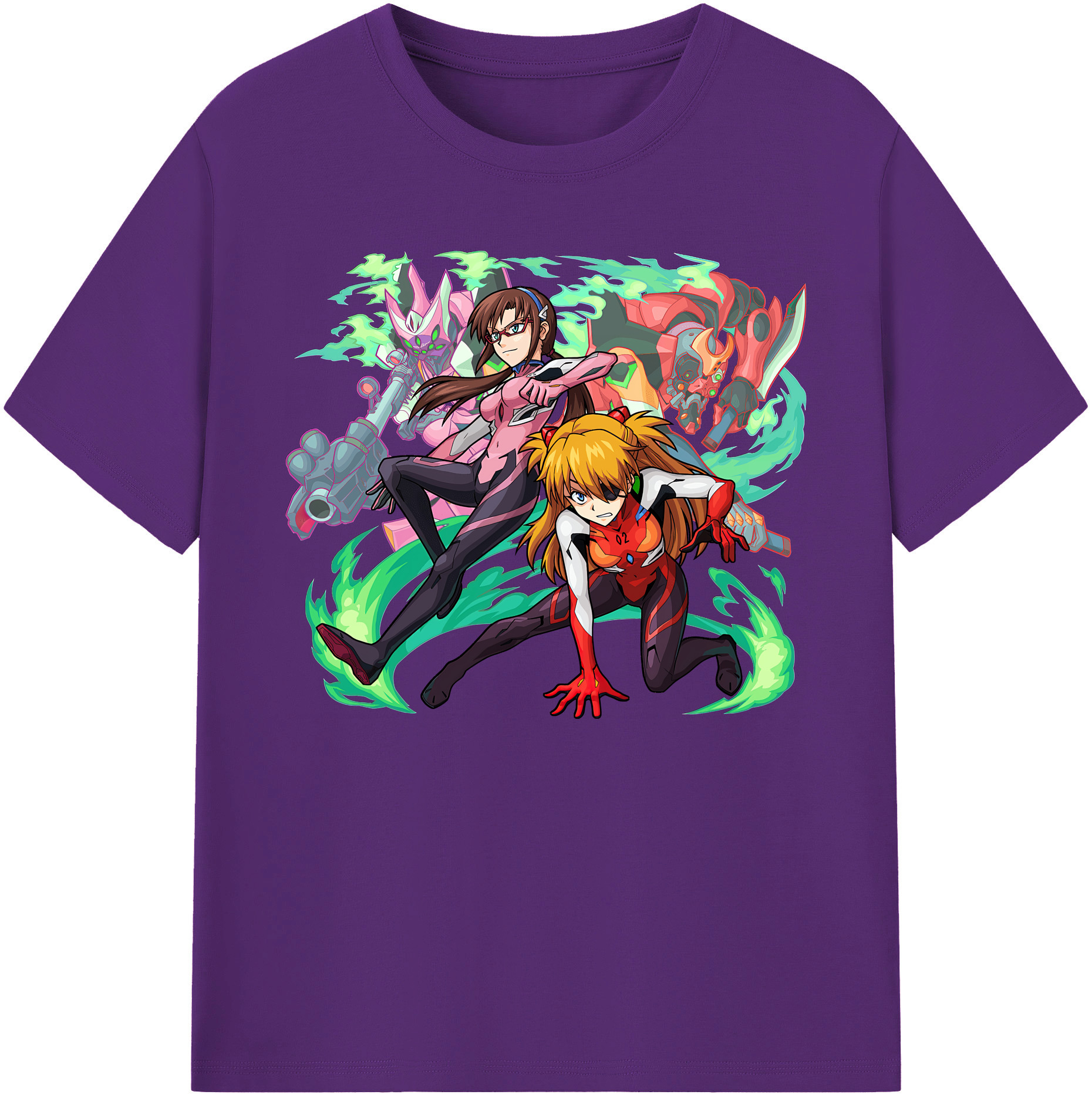 （画像用） EVA 新世紀エヴァンゲリオン 綿100％ メンズ半袖Tシャツ｜肌触りやわらか＆通気性