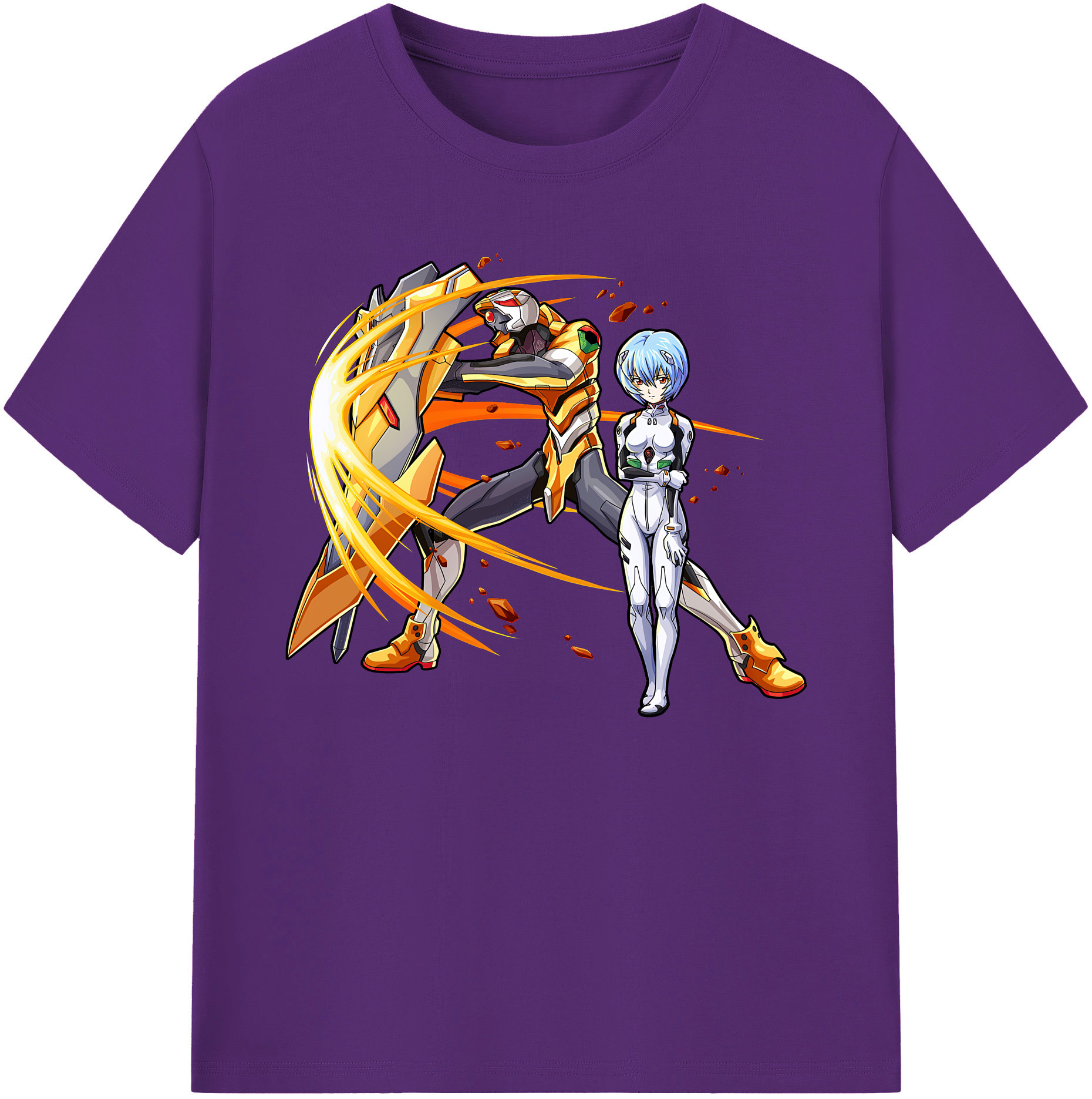 （画像用） EVA 新世紀エヴァンゲリオン 綿100％ メンズ半袖Tシャツ｜肌触りやわらか＆通気性