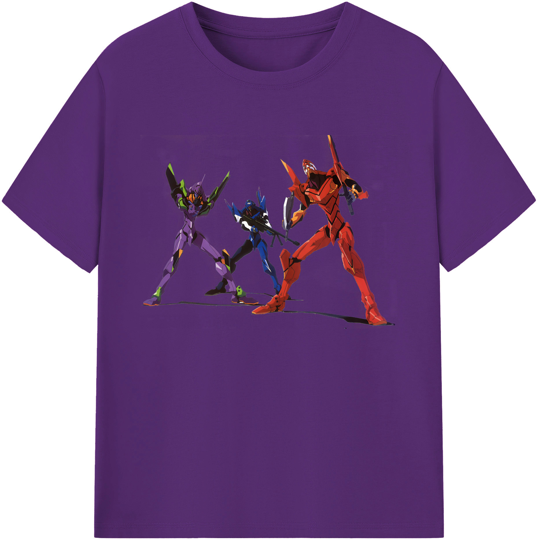 （画像用） EVA 新世紀エヴァンゲリオン 綿100％ メンズ半袖Tシャツ｜肌触りやわらか＆通気性
