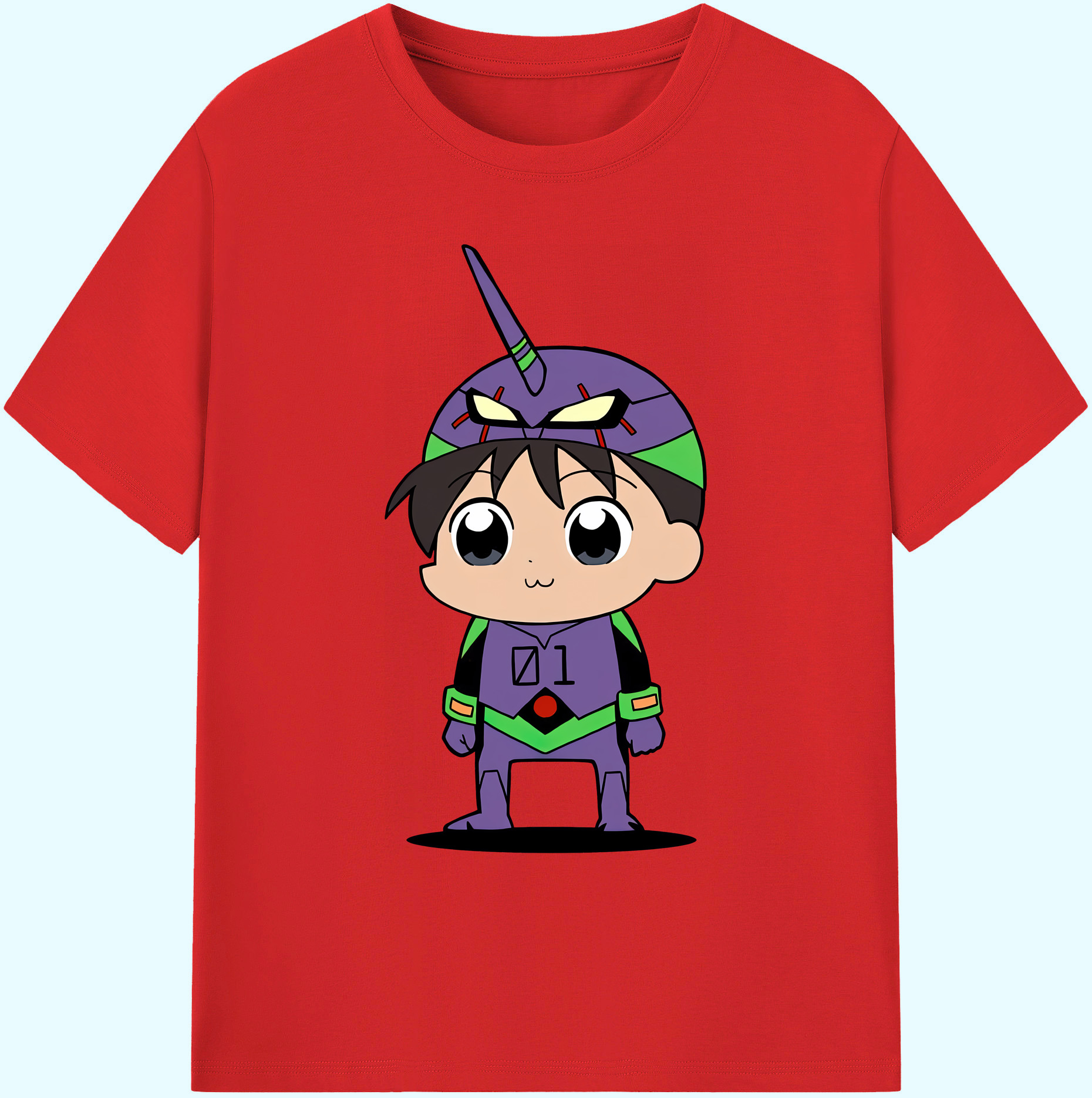 （画像用） EVA 新世紀エヴァンゲリオン 綿100％ メンズ半袖Tシャツ｜肌触りやわらか＆通気性