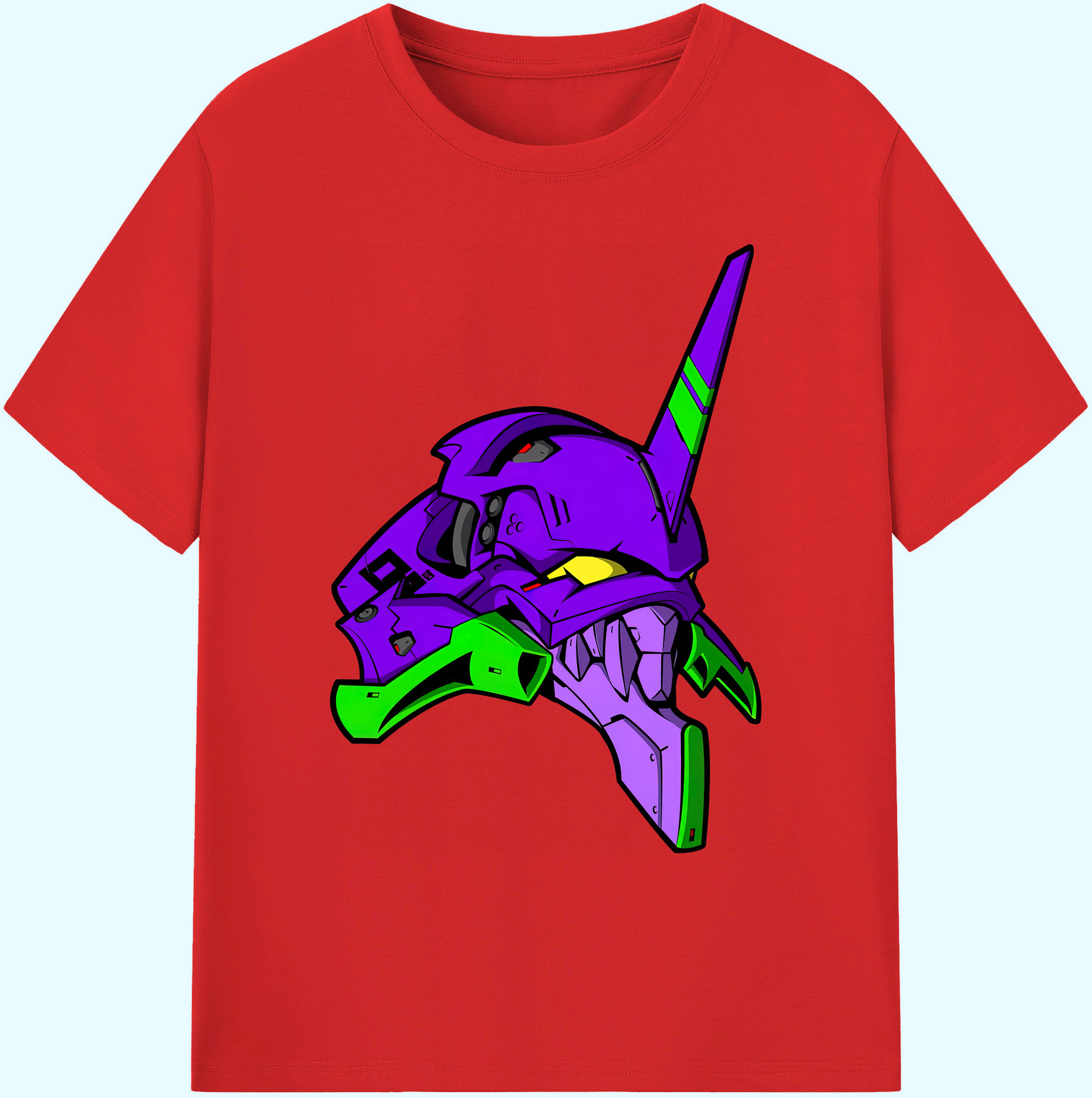 （画像用） EVA 新世紀エヴァンゲリオン 綿100％ メンズ半袖Tシャツ｜肌触りやわらか＆通気性