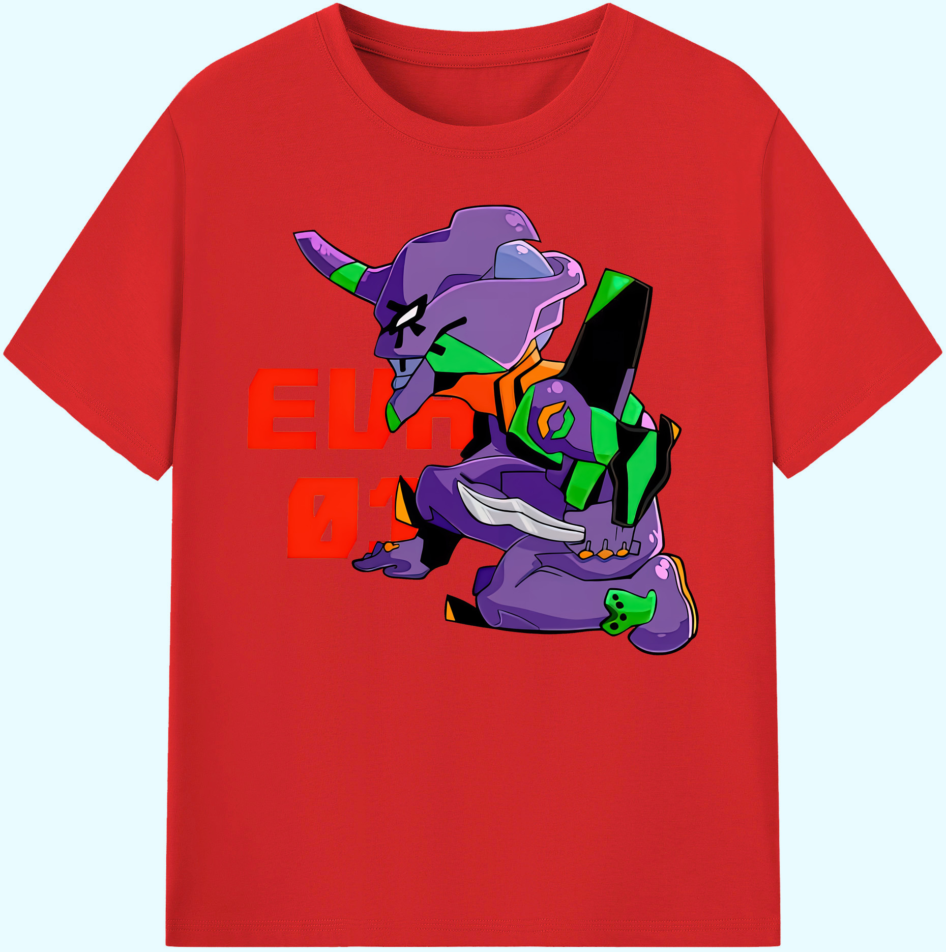 （画像用） EVA 新世紀エヴァンゲリオン 綿100％ メンズ半袖Tシャツ｜肌触りやわらか＆通気性