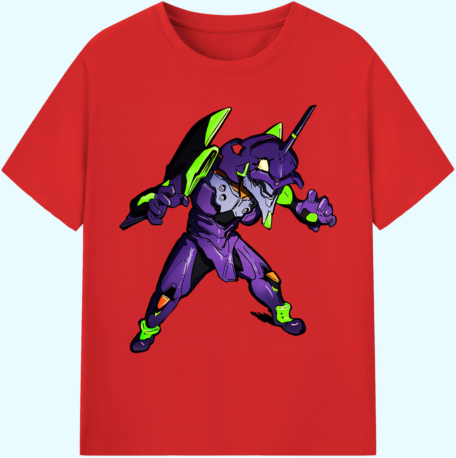 （画像用） EVA 新世紀エヴァンゲリオン 綿100％ メンズ半袖Tシャツ｜肌触りやわらか＆通気性