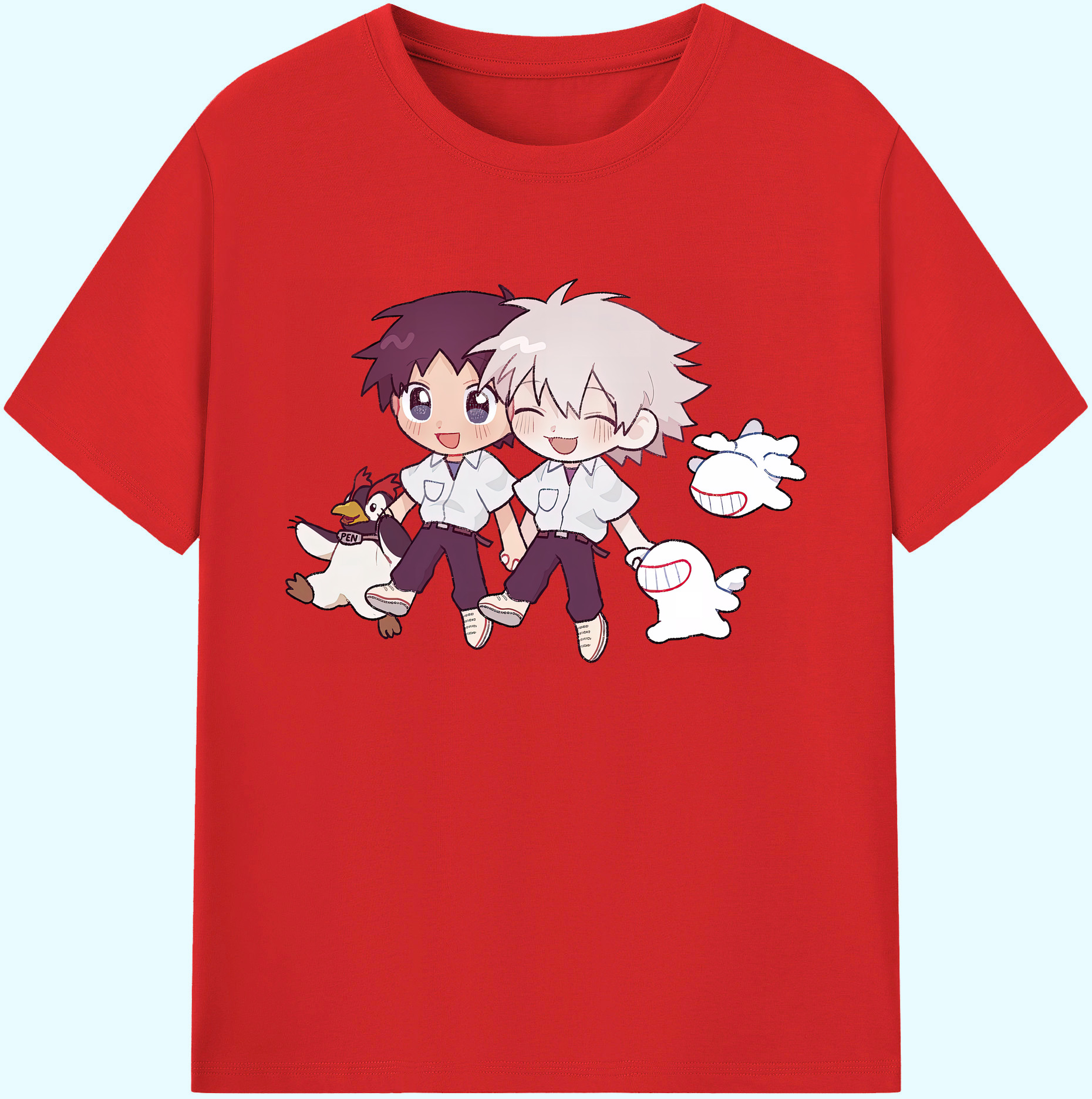 （画像用） EVA 新世紀エヴァンゲリオン 綿100％ メンズ半袖Tシャツ｜肌触りやわらか＆通気性