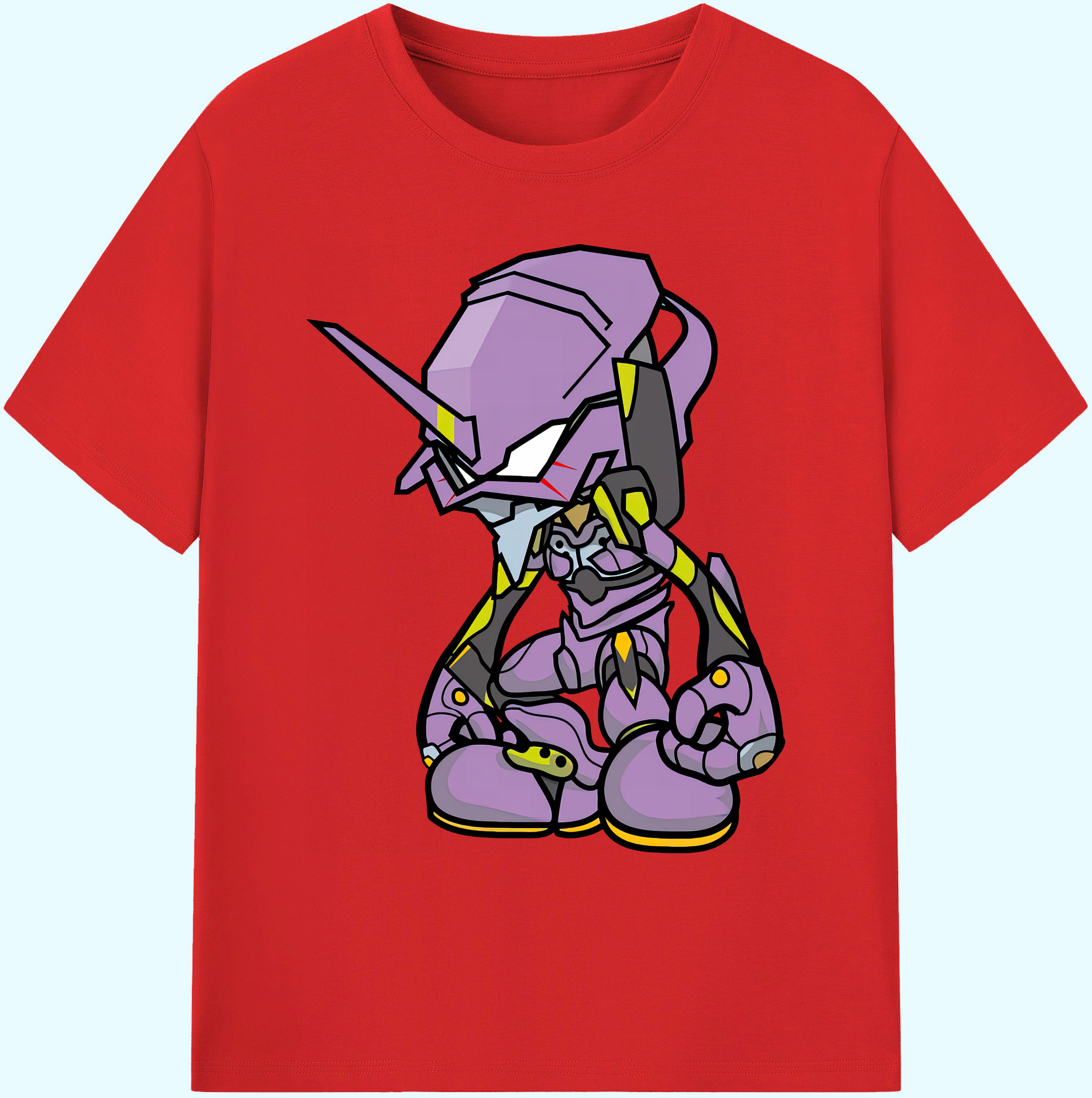 （画像用） EVA 新世紀エヴァンゲリオン 綿100％ メンズ半袖Tシャツ｜肌触りやわらか＆通気性
