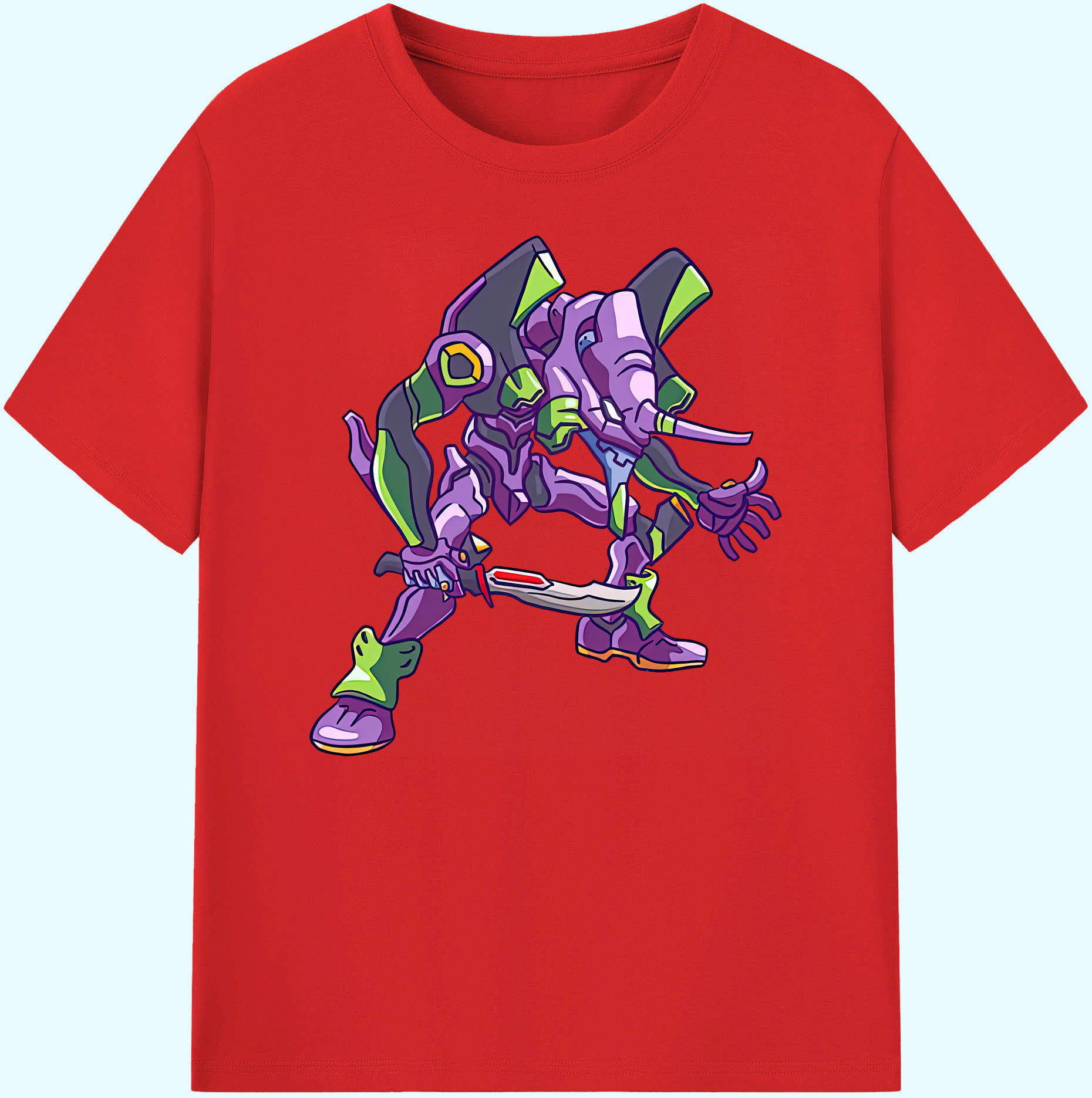 （画像用） EVA 新世紀エヴァンゲリオン 綿100％ メンズ半袖Tシャツ｜肌触りやわらか＆通気性