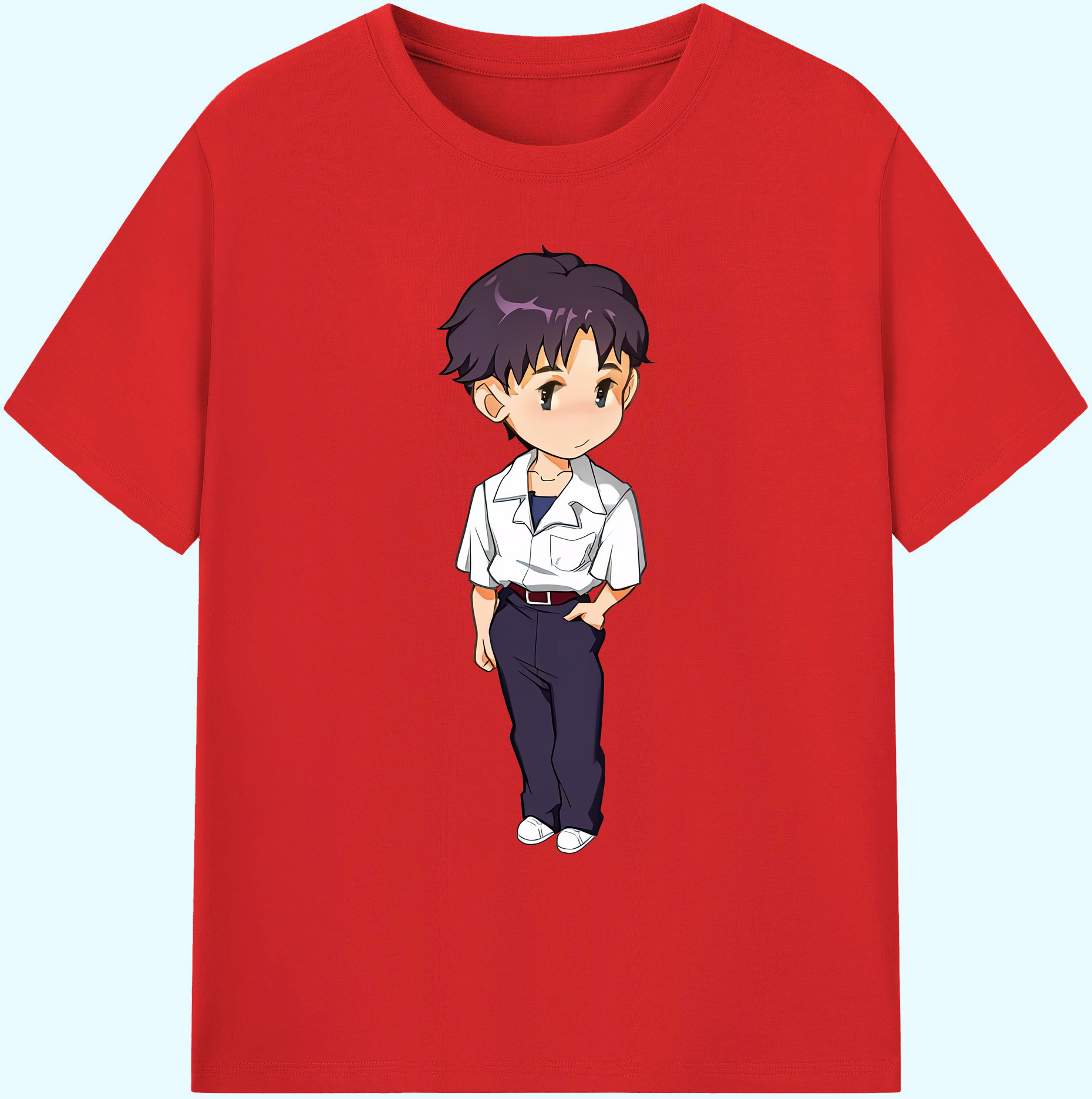 （画像用） EVA 新世紀エヴァンゲリオン 綿100％ メンズ半袖Tシャツ｜肌触りやわらか＆通気性