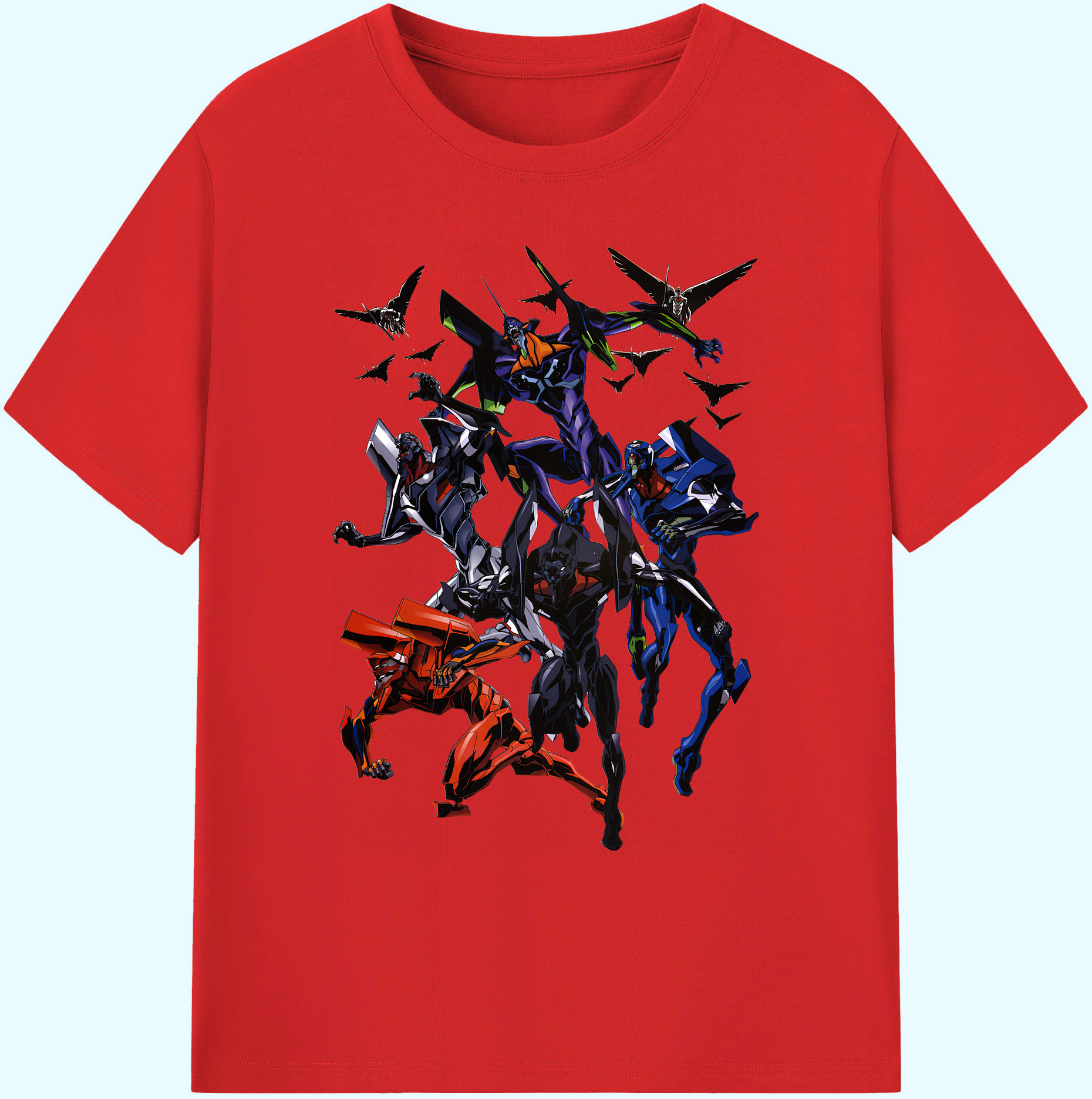 （画像用） EVA 新世紀エヴァンゲリオン 綿100％ メンズ半袖Tシャツ｜肌触りやわらか＆通気性