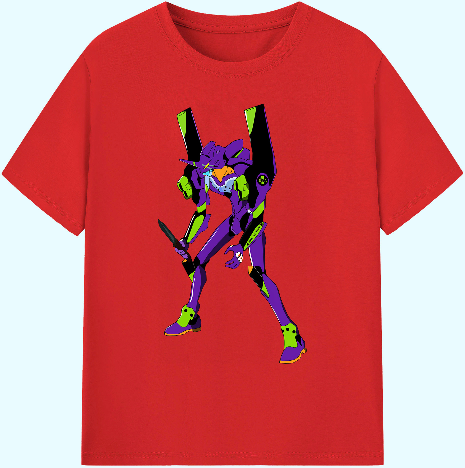 （画像用） EVA 新世紀エヴァンゲリオン 綿100％ メンズ半袖Tシャツ｜肌触りやわらか＆通気性