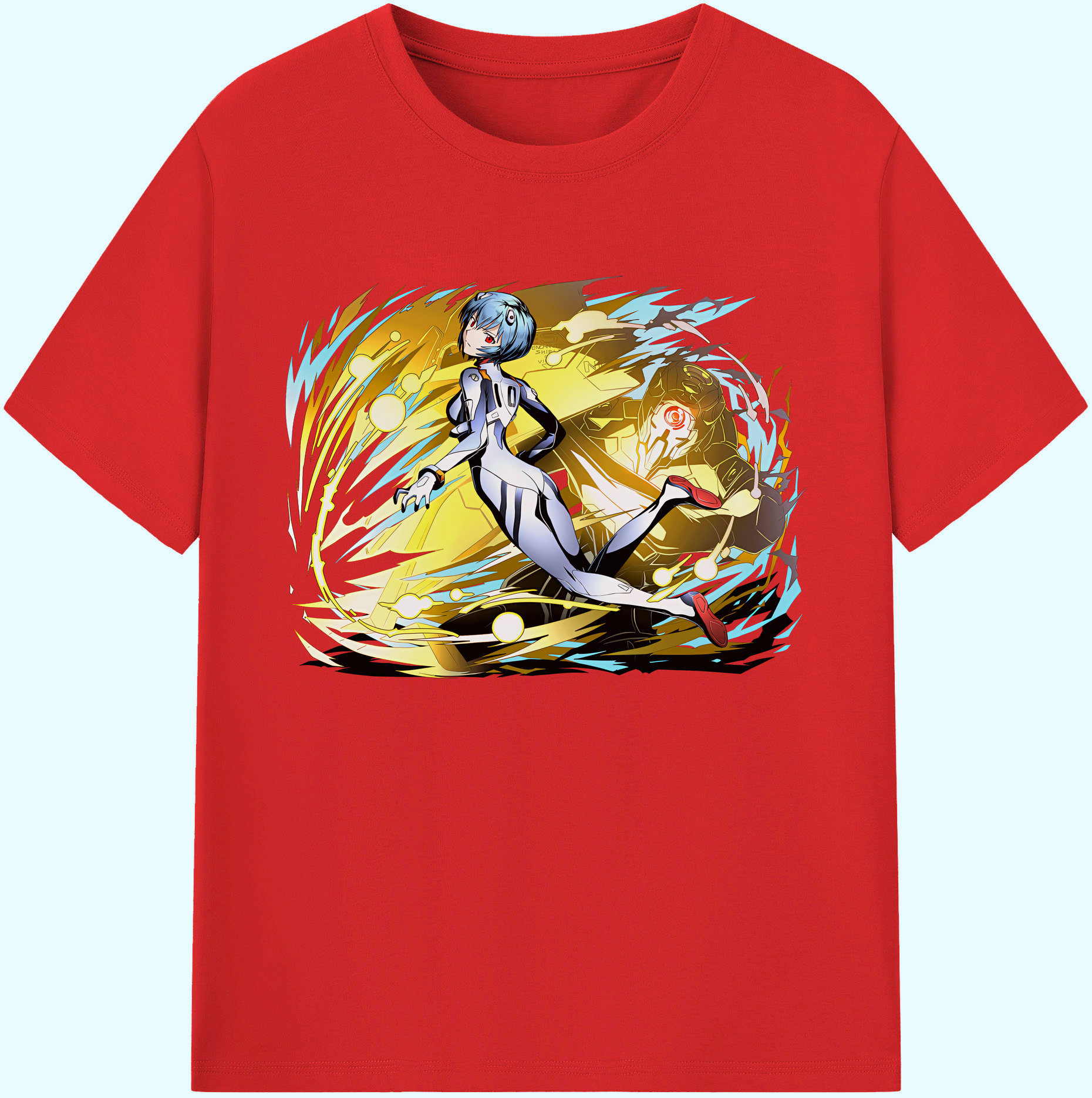 （画像用） EVA 新世紀エヴァンゲリオン 綿100％ メンズ半袖Tシャツ｜肌触りやわらか＆通気性
